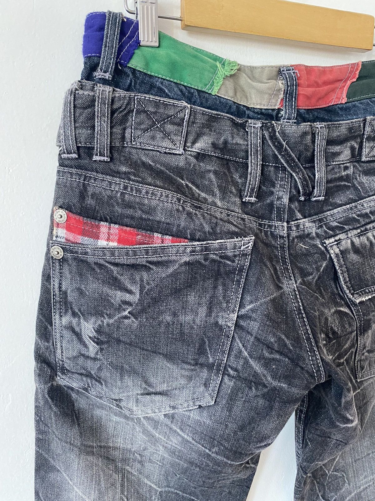 GOSTAR DE FUGA × If Six Was Nine Japanese Patina Double Waist Flash Distressed Denim Pants Size US 31 - 6 Thumbnail