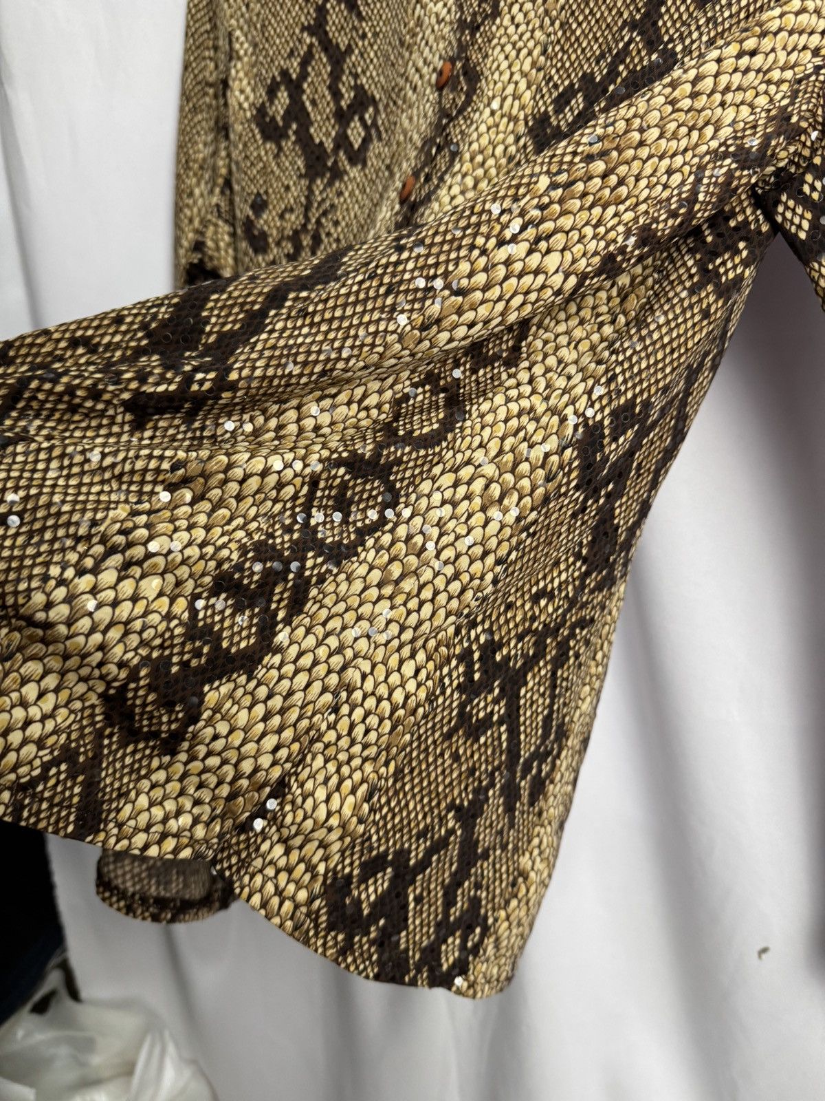 If Six Was Nine × Japanese Brand × Vintage Snake Pyhton Skin Button Shirt Unknow Size US M / EU 48-50 / 2 - 7 Thumbnail