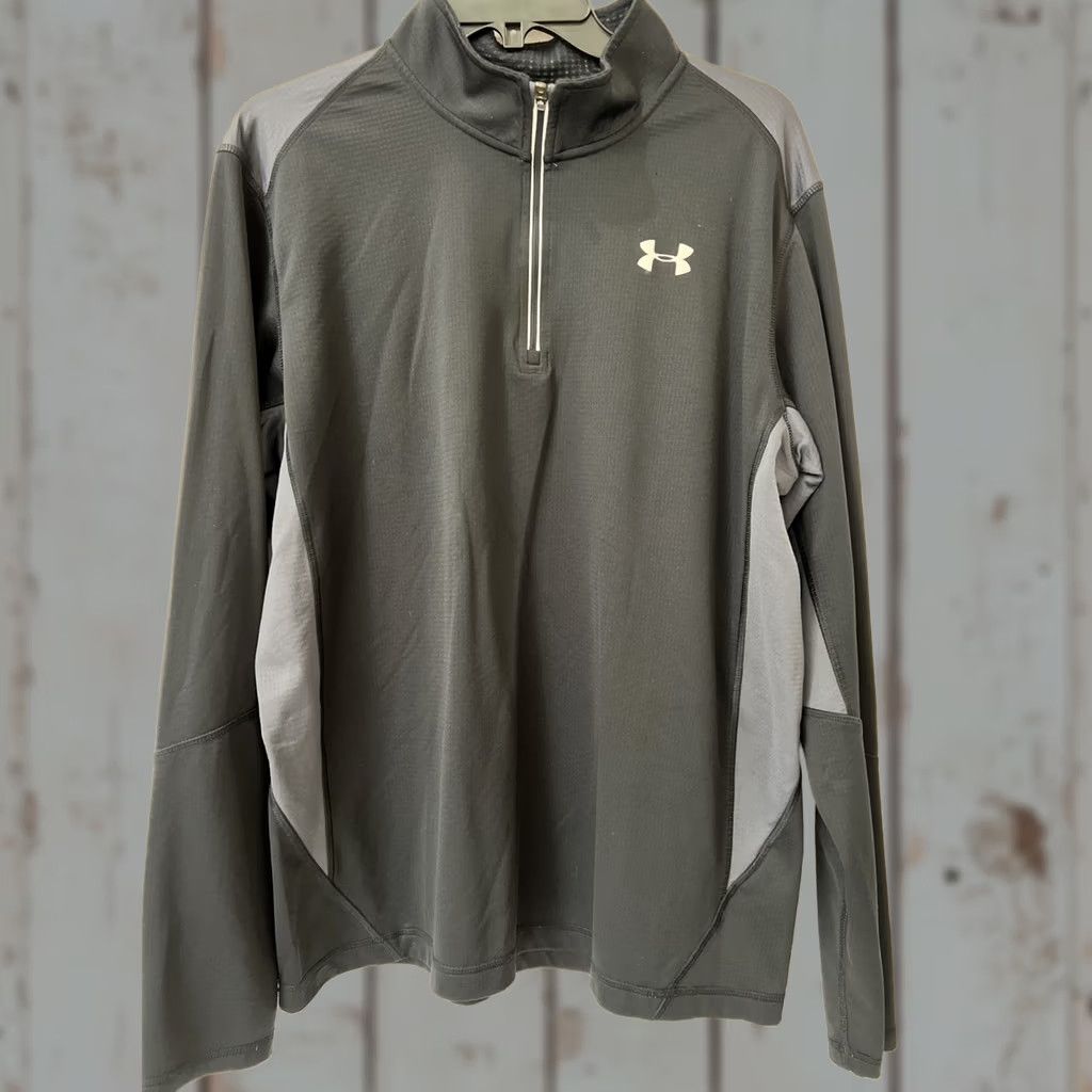 Under Armour Under Armour Long Sleeve Pullover Mens XL Black 1/4 Zip Casual Shirt Pullover Gym Workout Size US XL / EU 56 / 4 - 1 Thumbnail