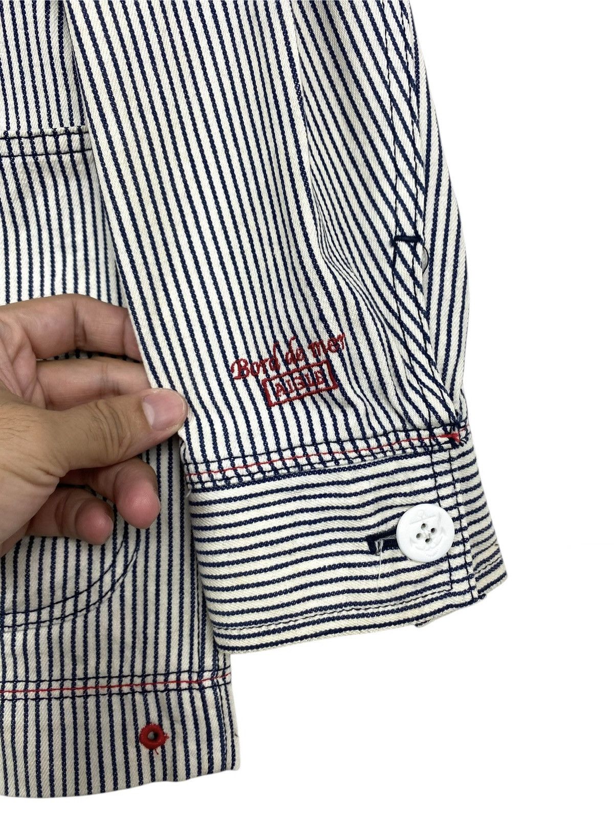 Aigle Rare‼️ Aigle Hickory Stripe Chore Jacket Size US L / EU 52-54 / 3 - 5 Thumbnail