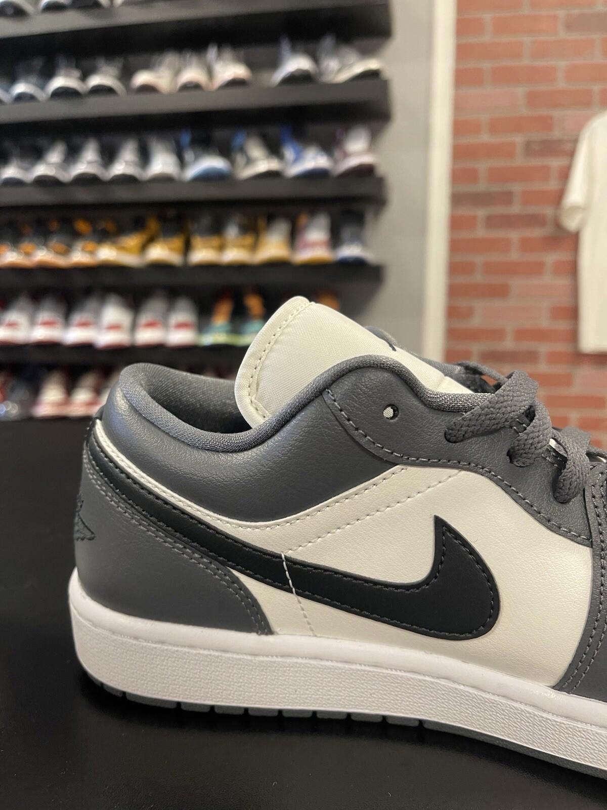 Nike Size 11 - Nike Air Jordan 1 Low Shoes 'Dark Gray' Sail White Size US 11 / IT 41 - 7 Thumbnail