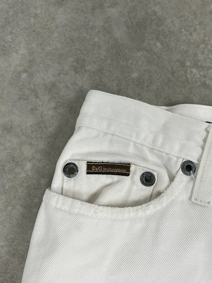 Dolce & Gabbana SS2004 Dolce & Gabbana White Distressed Pants Size US 31 - 10 Thumbnail