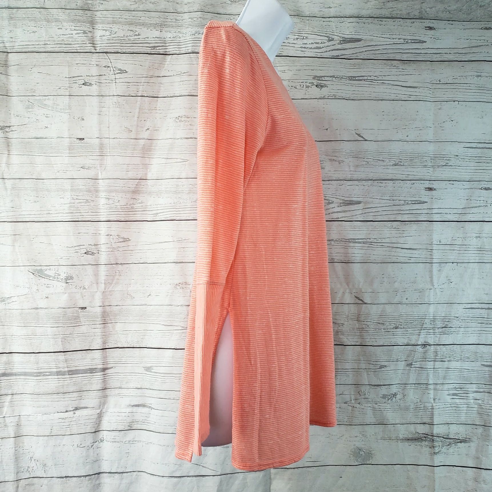 Prana Prana Womens Long Sleeve T-Shirt Size S Orange White Striped Casual Basic Shirt Womens Girls? Size S / US 4 / IT 40 - 3 Thumbnail