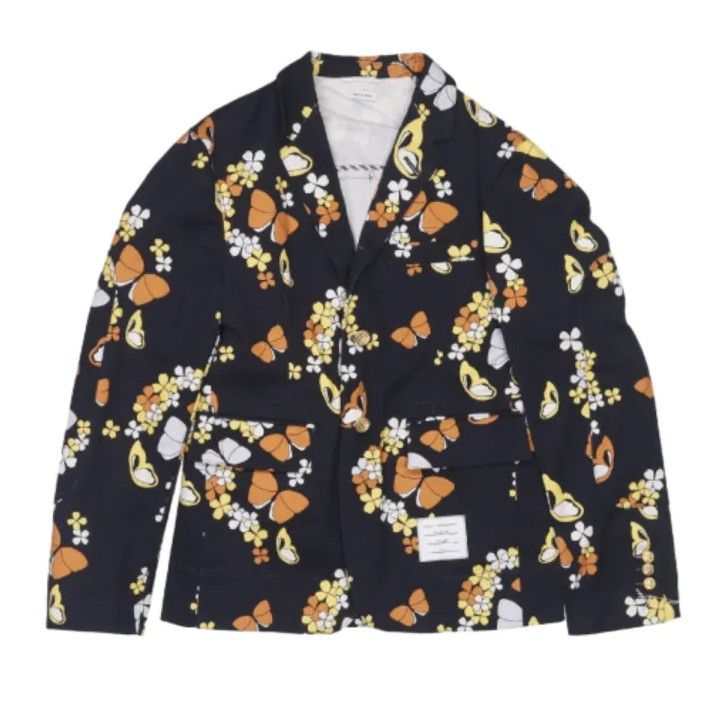 Thom Browne Thom Browne Floral Print Long Sleeve Jacket Size US M / EU 48-50 / 2 - 1 Thumbnail