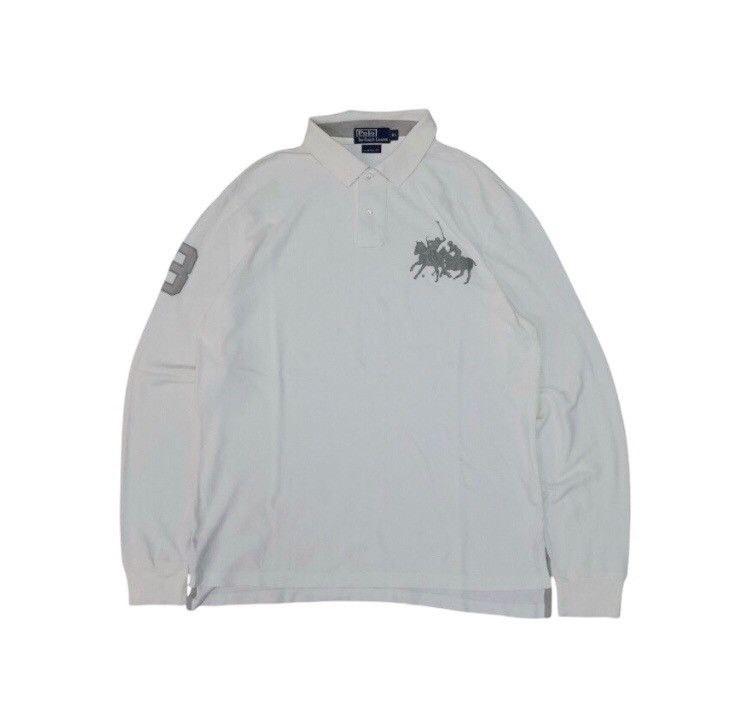 Polo Ralph Lauren × Vintage Polo Ralph Lauren Big Pony White Rugby Size US XL / EU 56 / 4 - 1 Thumbnail