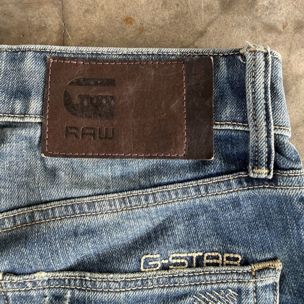 G-Star W29x29.5 Vintage G Star Button Fly Faded Ripped Denim Jean Size US 29 - 14 Thumbnail