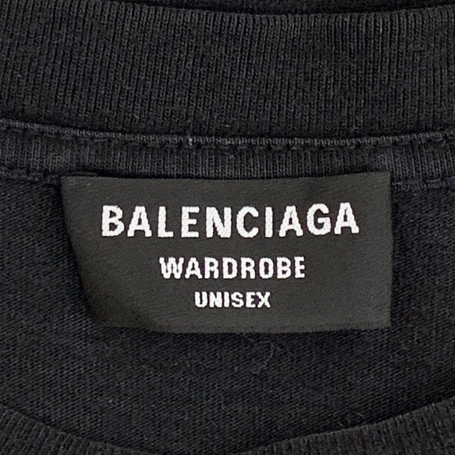 Balenciaga Balenciaga Black Logo Embroidered Short Sleeve T-shirt K26WX Size US S / EU 44-46 / 1 - 4 Thumbnail