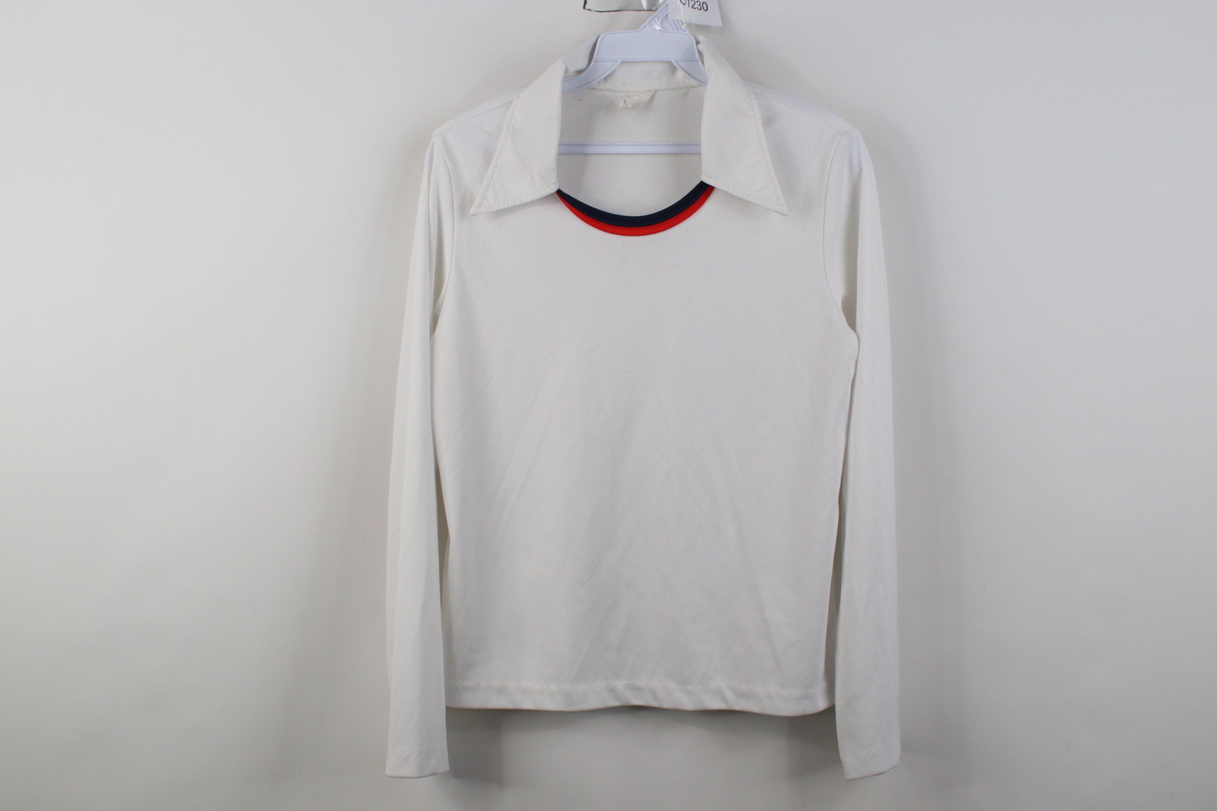 Vintage Vintage 70s Streetwear Knit Collared Long Sleeve Polo USA Size XXL / US 16-18 / IT 52-54 - 1 Thumbnail