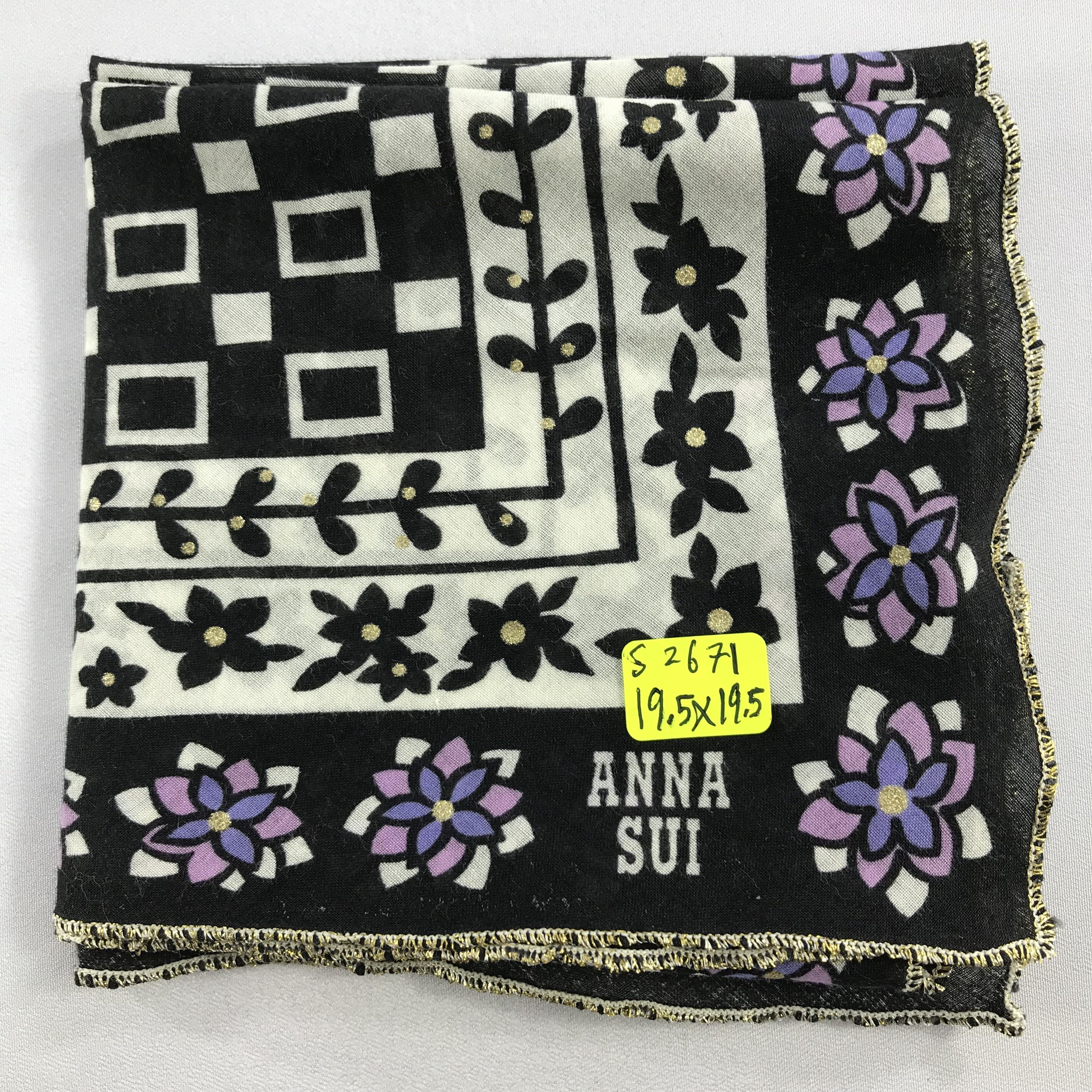 Anna Sui × Vintage Anna Sui Bandana / Handkerchief / Neckerchief - S2671 Size ONE SIZE - 5 Thumbnail