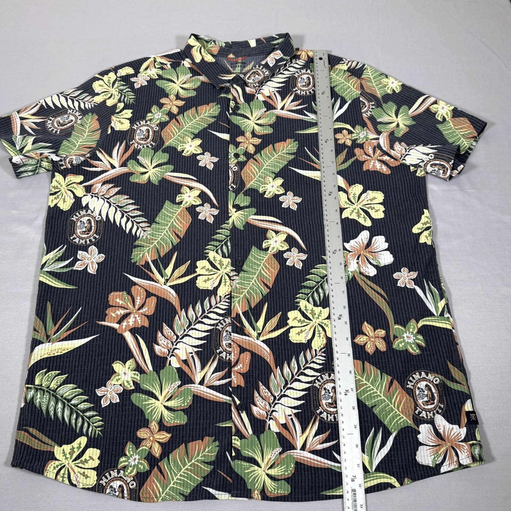 Roark Roark Shirt Mens 2XL Hinano Tahiti Hawaii Floral Button Up Short Sleeve Casual Breathable Quick Dry Lightweight Stretch Size US XXL / EU 58 / 5 - 5 Thumbnail