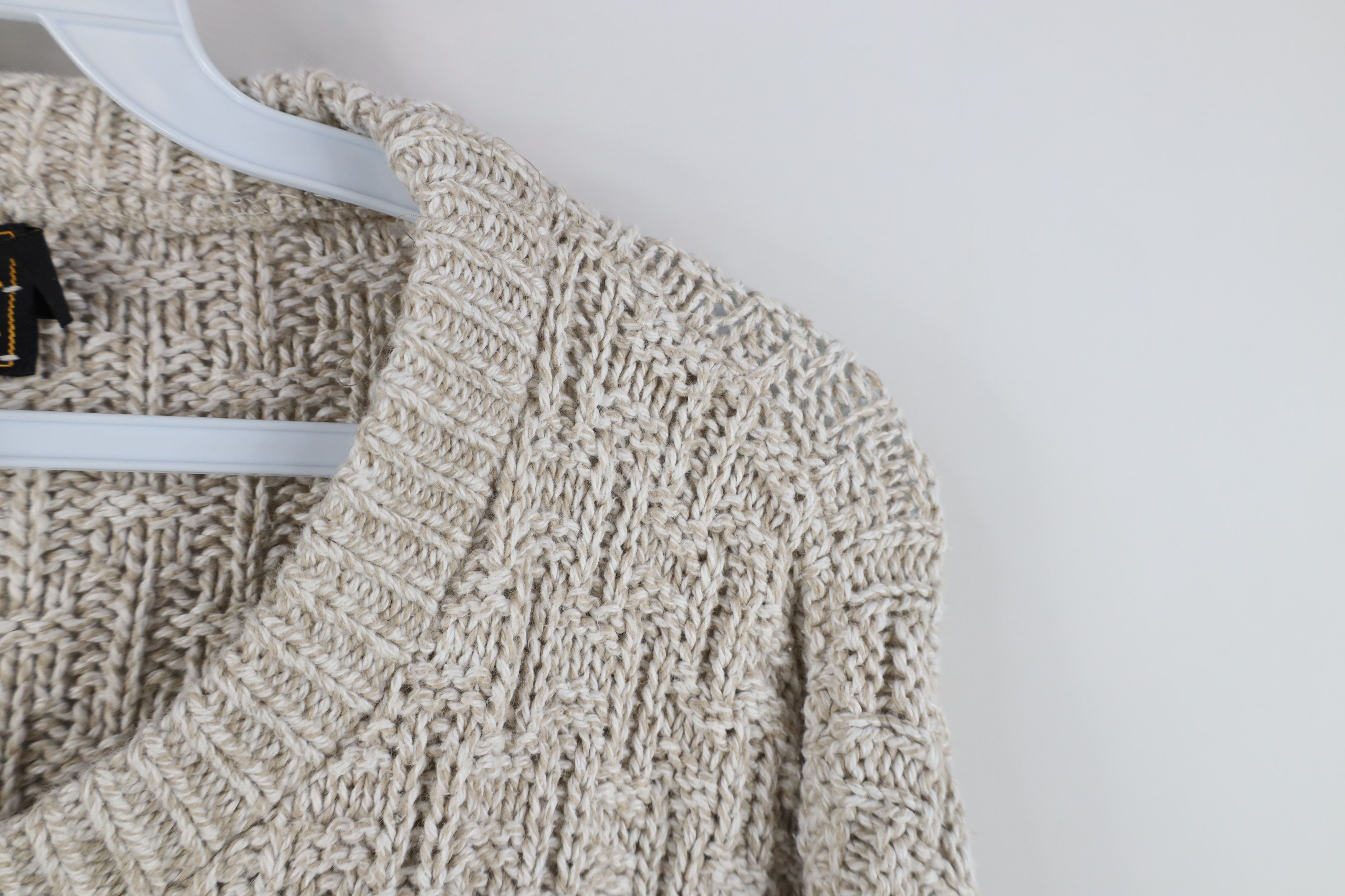 Eddie Bauer Vintage 90s Eddie Bauer Cross Weave Knit Sweater Beige USA Size US M / EU 48-50 / 2 - 4 Thumbnail
