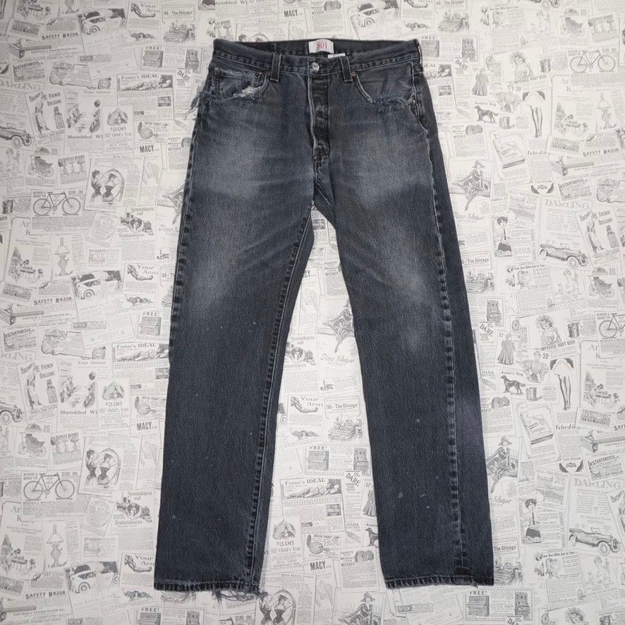Levi's 34x32 - Vintage Y2K Levis 501 denim fade 00s essential pants Size US 34 / EU 50 - 2 Thumbnail