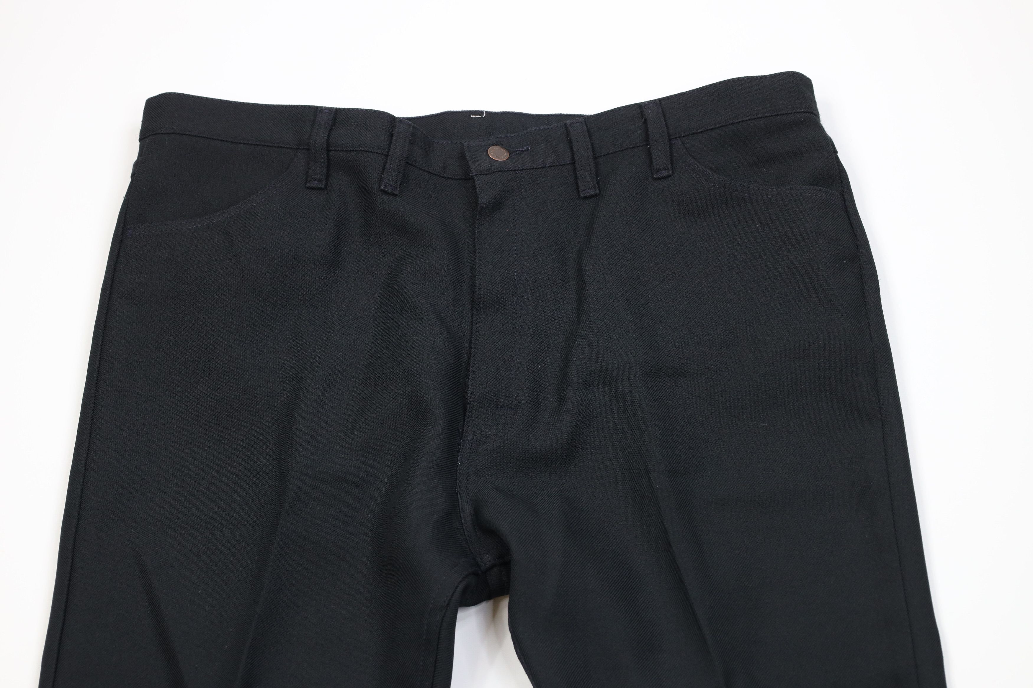 Wrangler Vintage 90s Wrangler Western Flared Wide Leg Pants Black USA Size US 44 / EU 60 - 2 Thumbnail