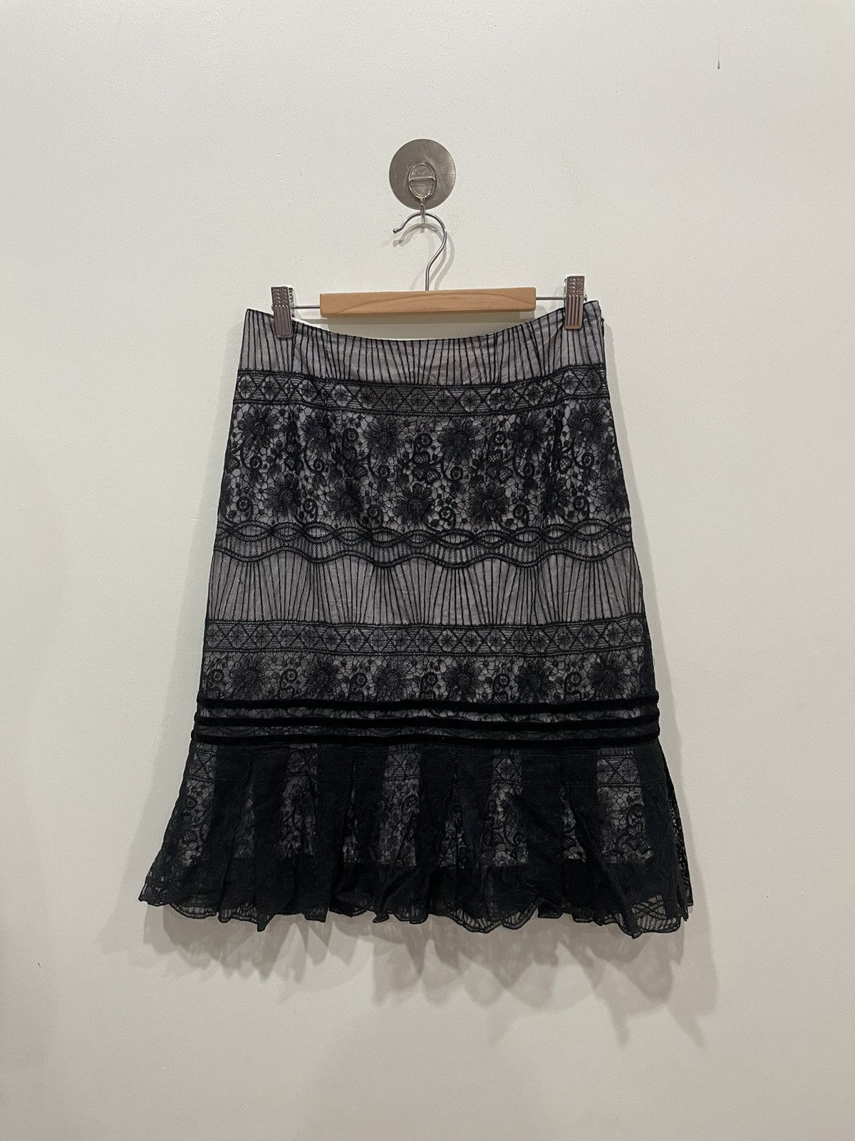 Japanese Brand Machiko Jinto layered mesh skirt Size 29" - 2 Thumbnail