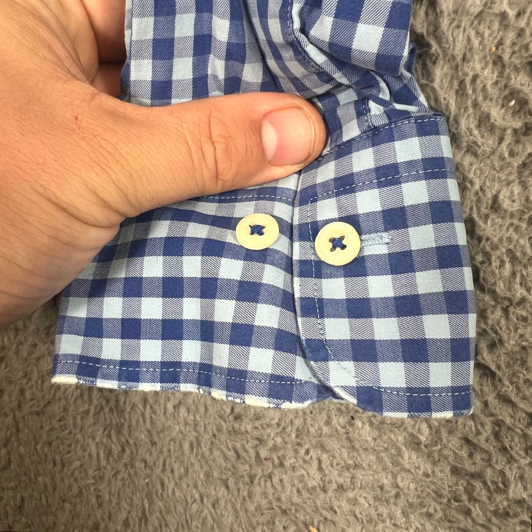 Peter Millar VINTAGE Peter Millar Men's Button-Up Shirt Long Sleeve Blue Plaid Cotton Regular Fit 2000s Classic Preppy Mens Size US M / EU 48-50 / 2 - 4 Thumbnail