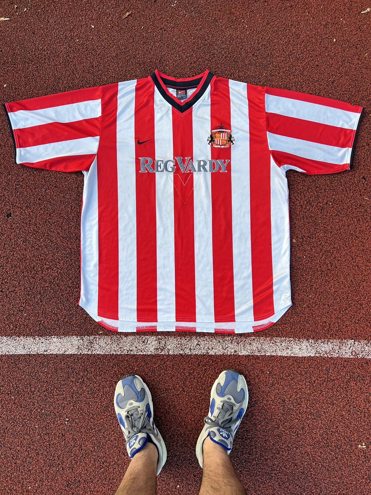 Nike 🔴⚪️Nike Team Vintage Sunderland 2000/2001 Home Jersey Size US XXL / EU 58 / 5 - 1 Thumbnail