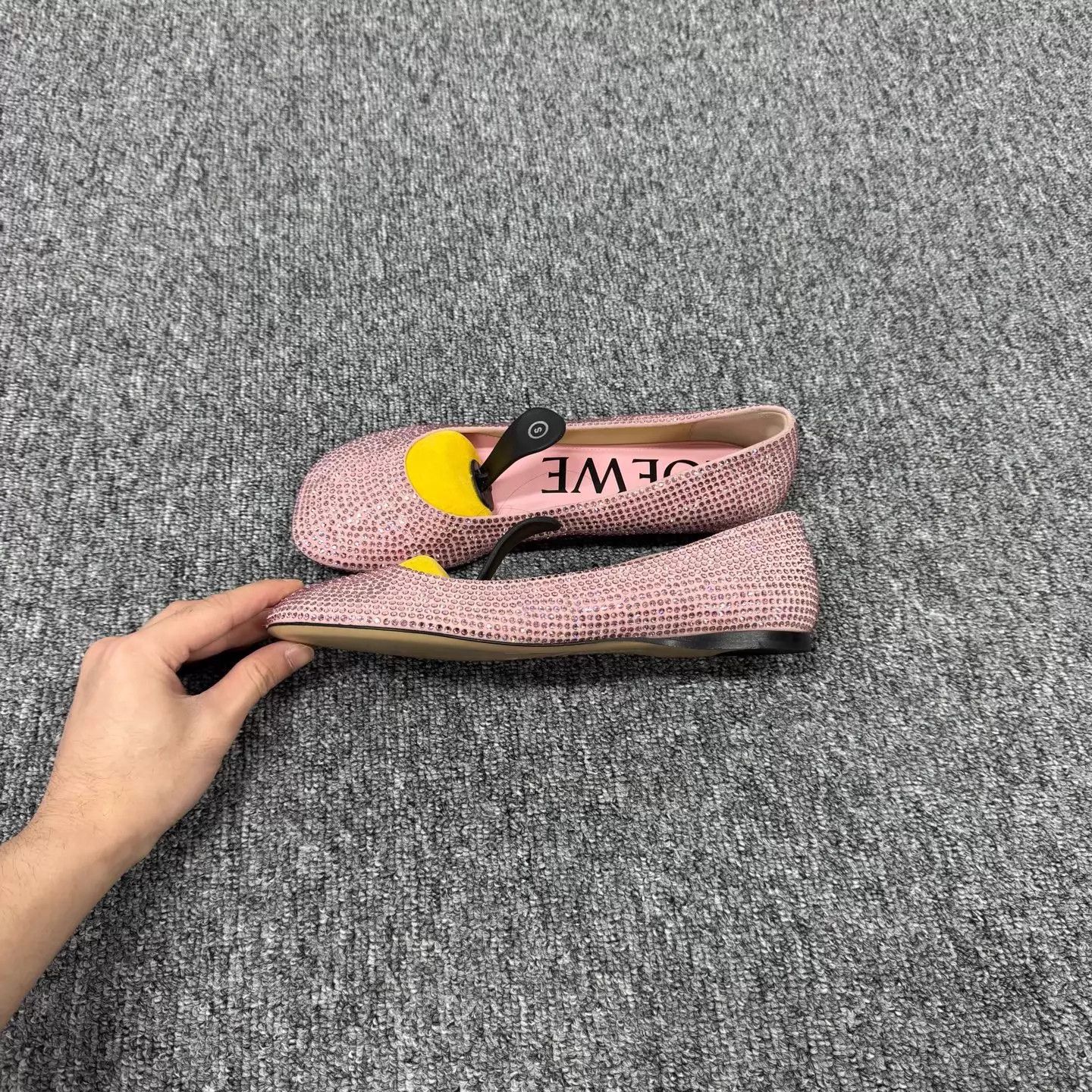 Loewe Loewe Pink Lambskin Pave Diamond Flats 40 99 New Size US 9.5 / IT 39.5 - 2 Thumbnail