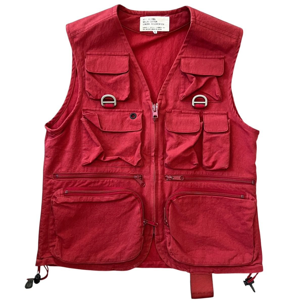 General Research GENERAL RESEARCH 2002SS Nylon-Cotton Fishing Vest Red Size US M / EU 48-50 / 2 - 1 Thumbnail