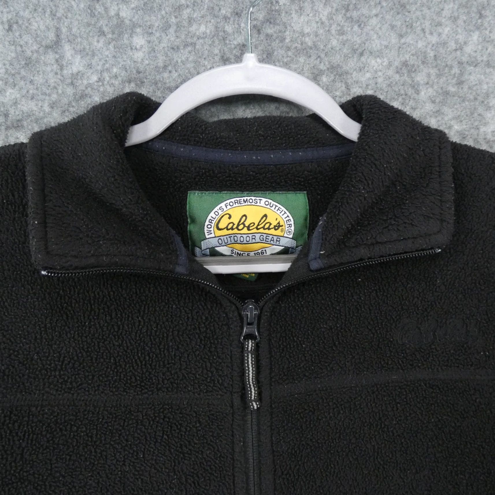 Vintage Cabela's Jacket Womens Small Black Fleece Full Zip w Pockets Logo Size S / US 4 / IT 40 - 2 Thumbnail
