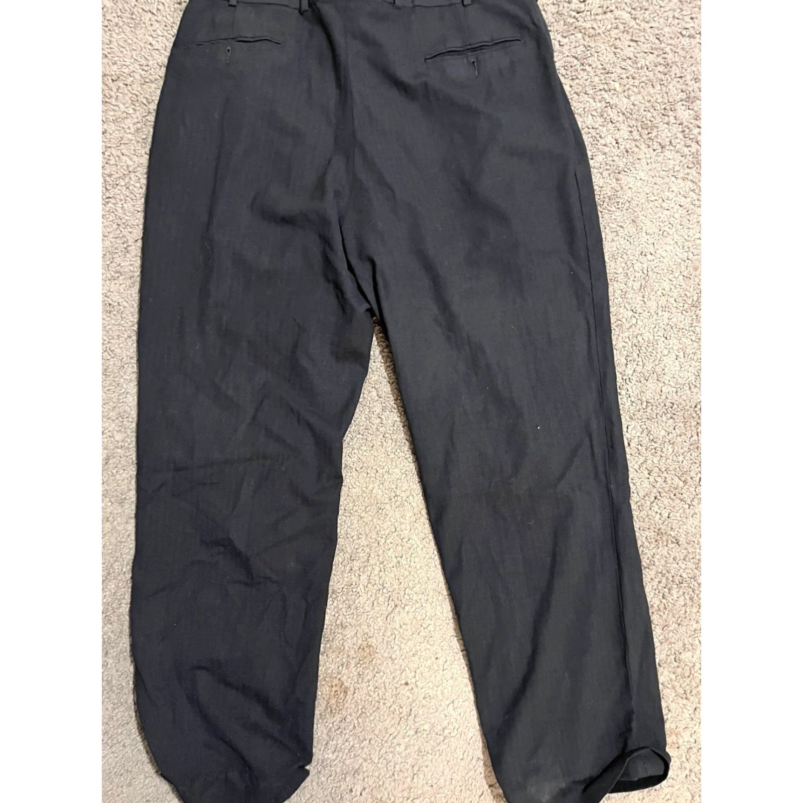 Brooks Brothers Vintage Brooks Brothers Wool Dress Pants Mens 38x31 Regular Fit Pleated Straight Black Stripe Size US 38 / EU 54 - 3 Thumbnail