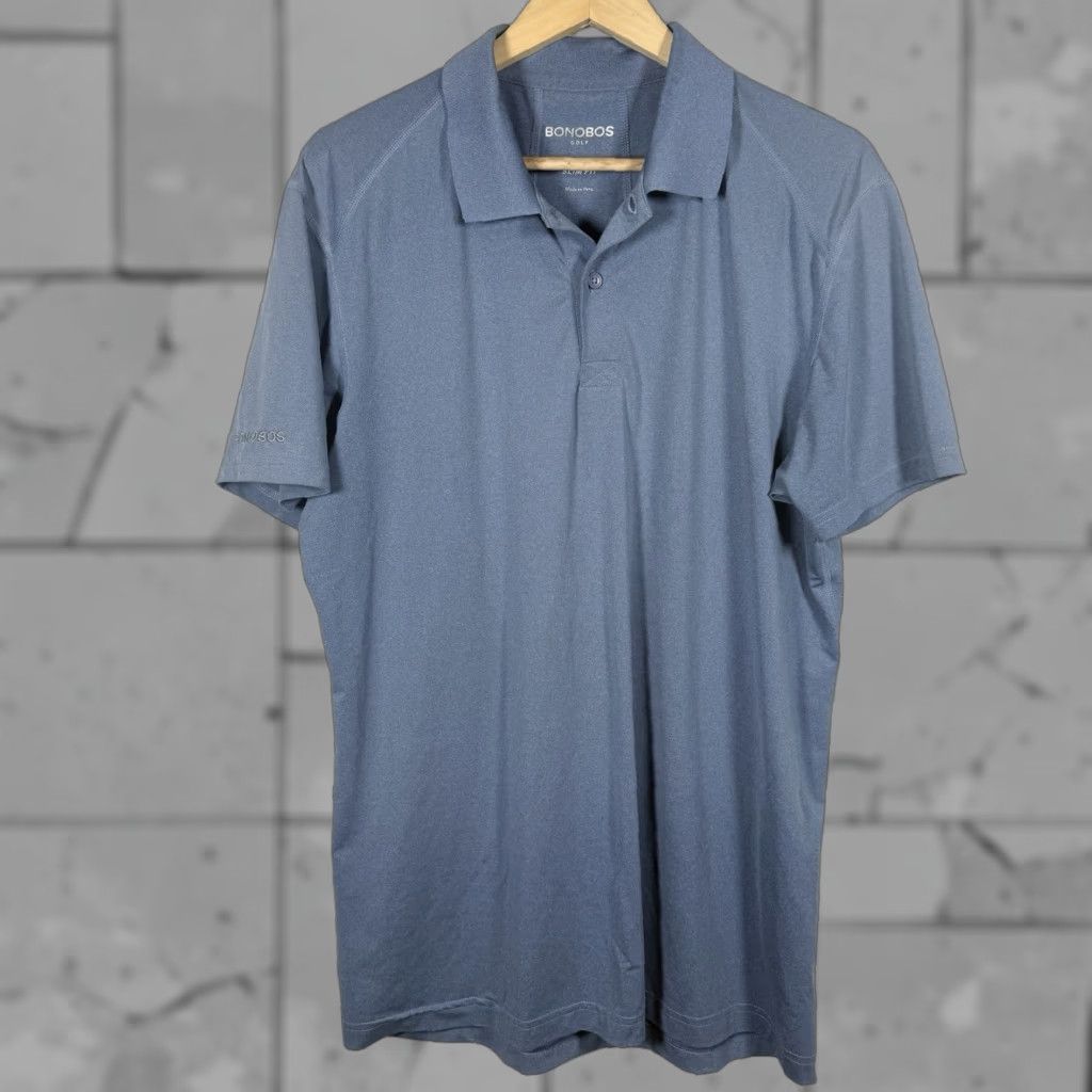 Bonobos Bonobos Slim Fit Blue Casual Polo Shirt Mens L Size US L / EU 52-54 / 3 - 1 Thumbnail