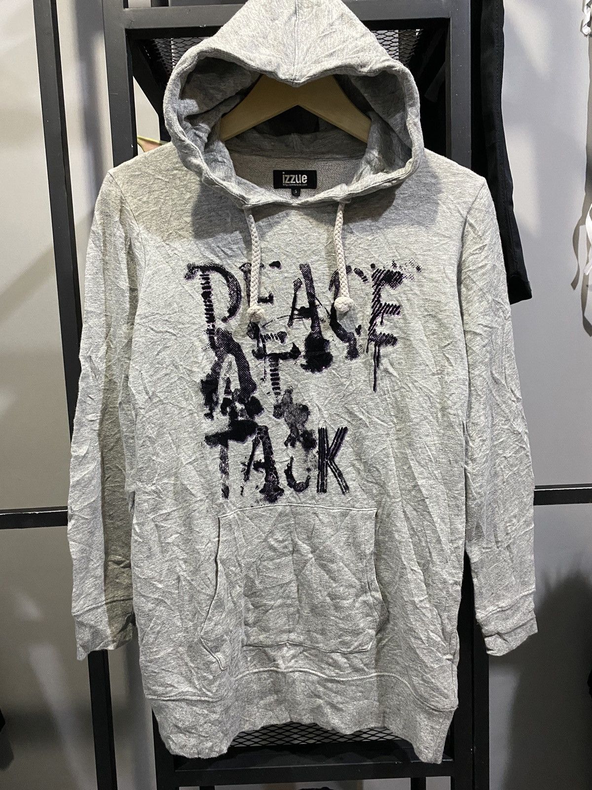 Japanese Brand Izzue Poem Peace of Tack Hoodie Glitter Print Art Stuff Size US S / EU 44-46 / 1 - 1 Thumbnail