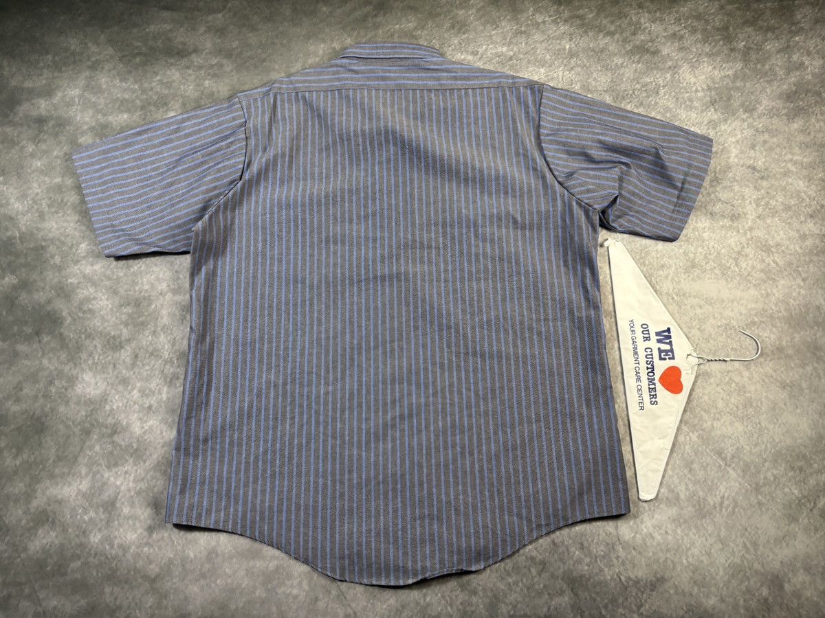 Red Kap × Vintage Vintage Work Shirt Short Sleeve 1990s Striped Ford Motors XL Size US XL / EU 56 / 4 - 12 Thumbnail