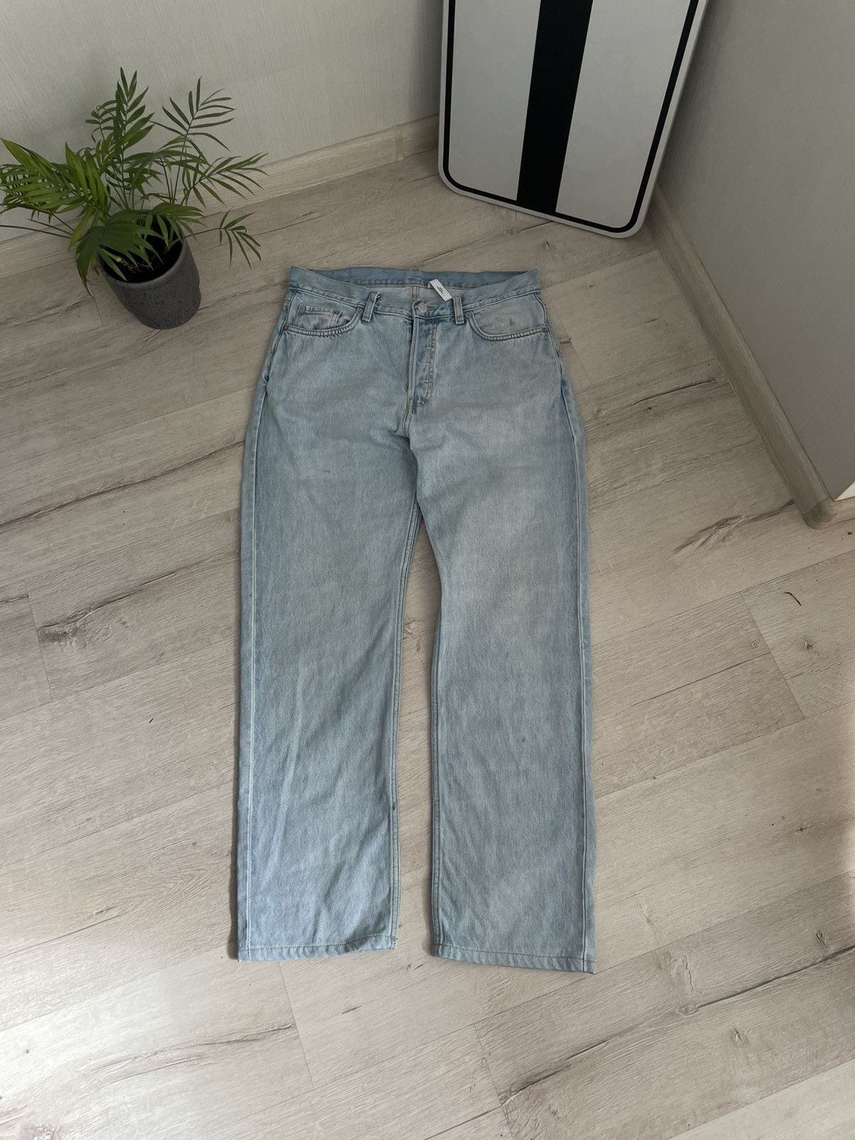 Designer × Weekday Pant Weekday Space Denim Astro Jeans Rela Straight 29x32 Y2k Size US 30 / EU 46 - 8 Thumbnail