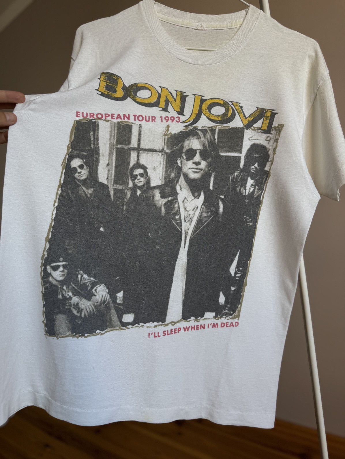 Band Tees Vintage 1993 Bon Jovi Keep The Faith T-shirt Tee Size US M / EU 48-50 / 2 - 7 Thumbnail