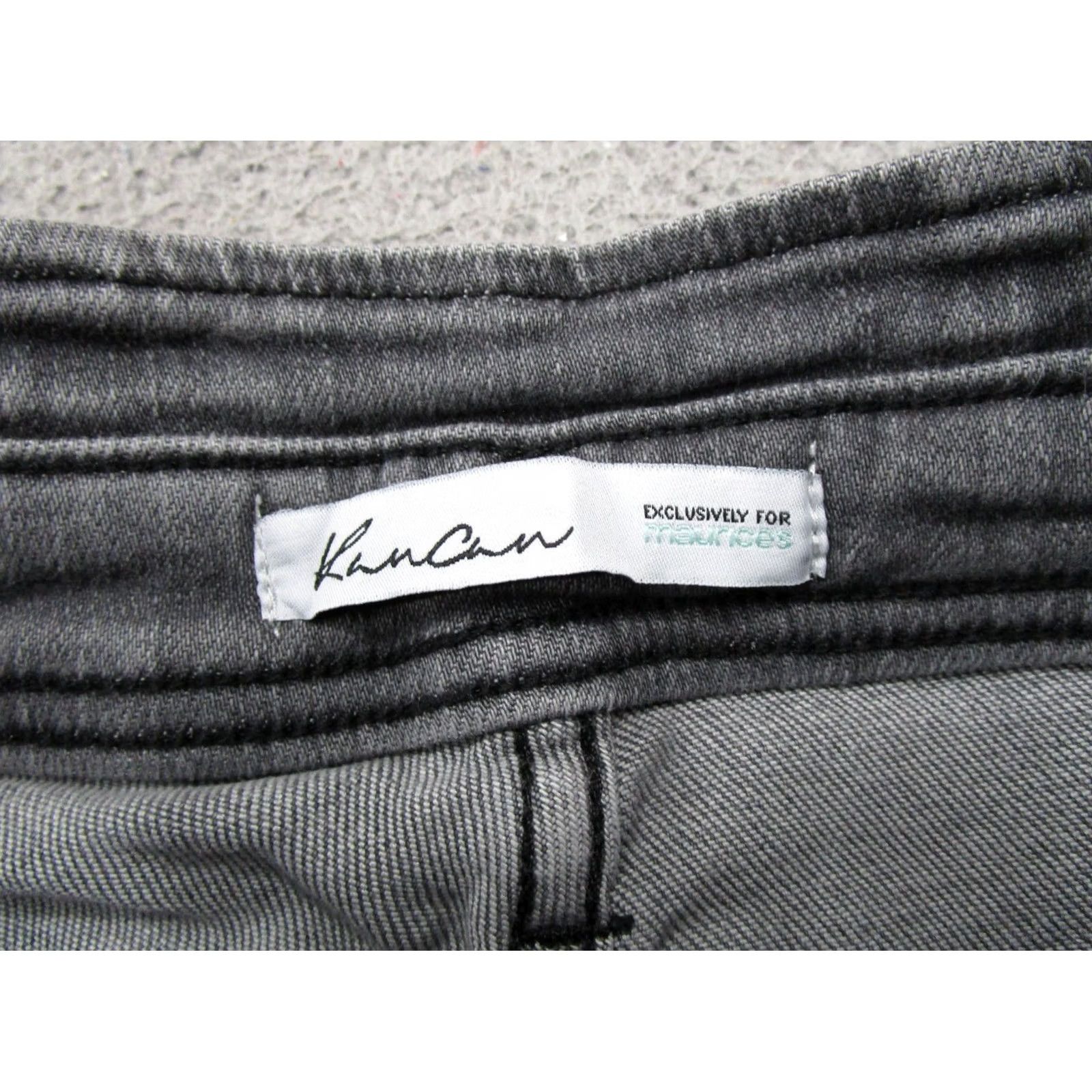 Vintage Kancan Jeans Womens Gray Stretch Denim High Rise Distressed Ankle Size 28 Regular 5-Pocket Penny? Size 28" / US 6 / IT 42 - 4 Thumbnail