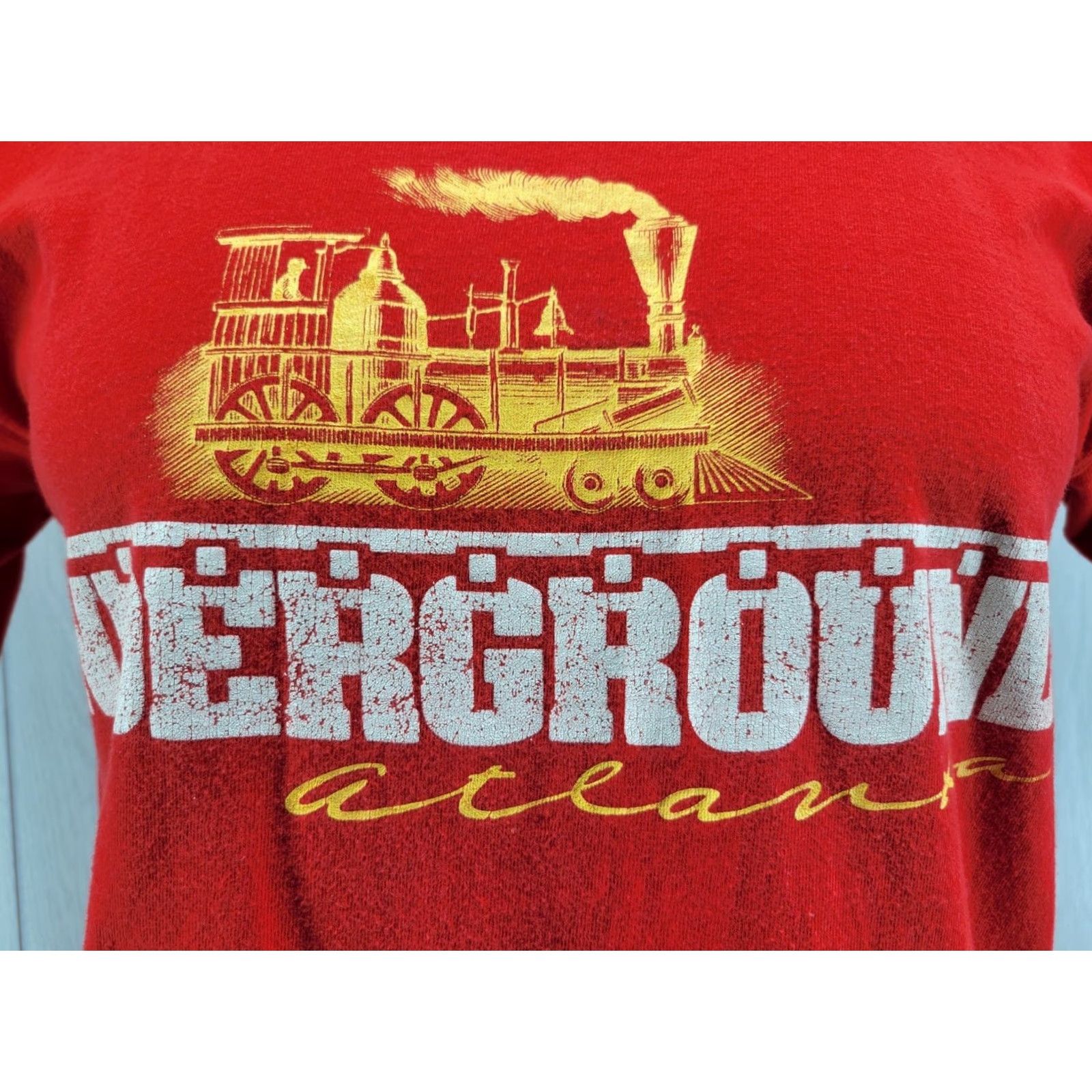 Vintage VINTAGE Underground Atlanta Train Graphic T-Shirt Red Adult Large Made Usa Size US L / EU 52-54 / 3 - 2 Thumbnail