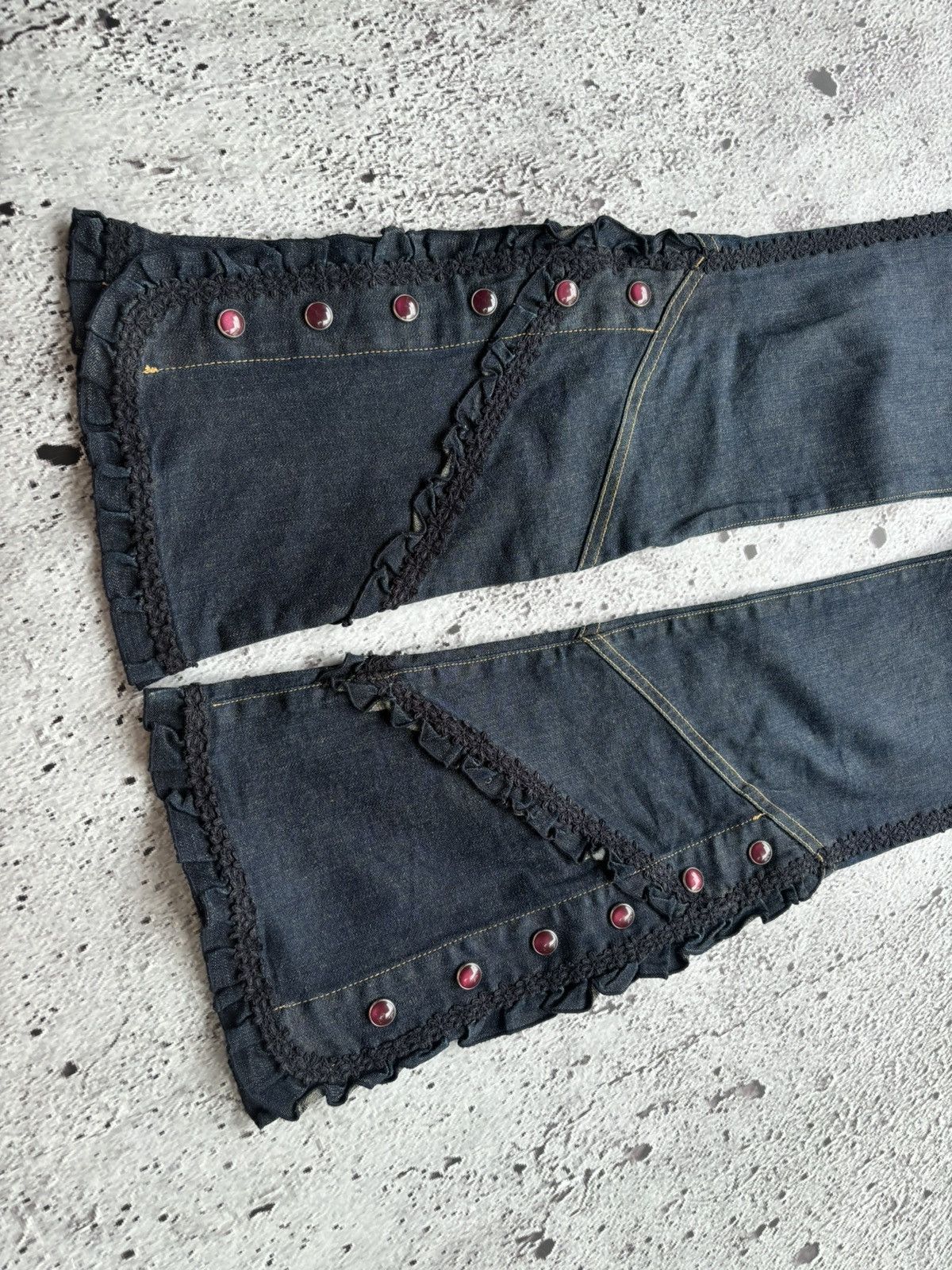 Hysteric Glamour 2000' Flare pink house botton bootcut style jeans Size 27" / US 4 / IT 40 - 6 Thumbnail