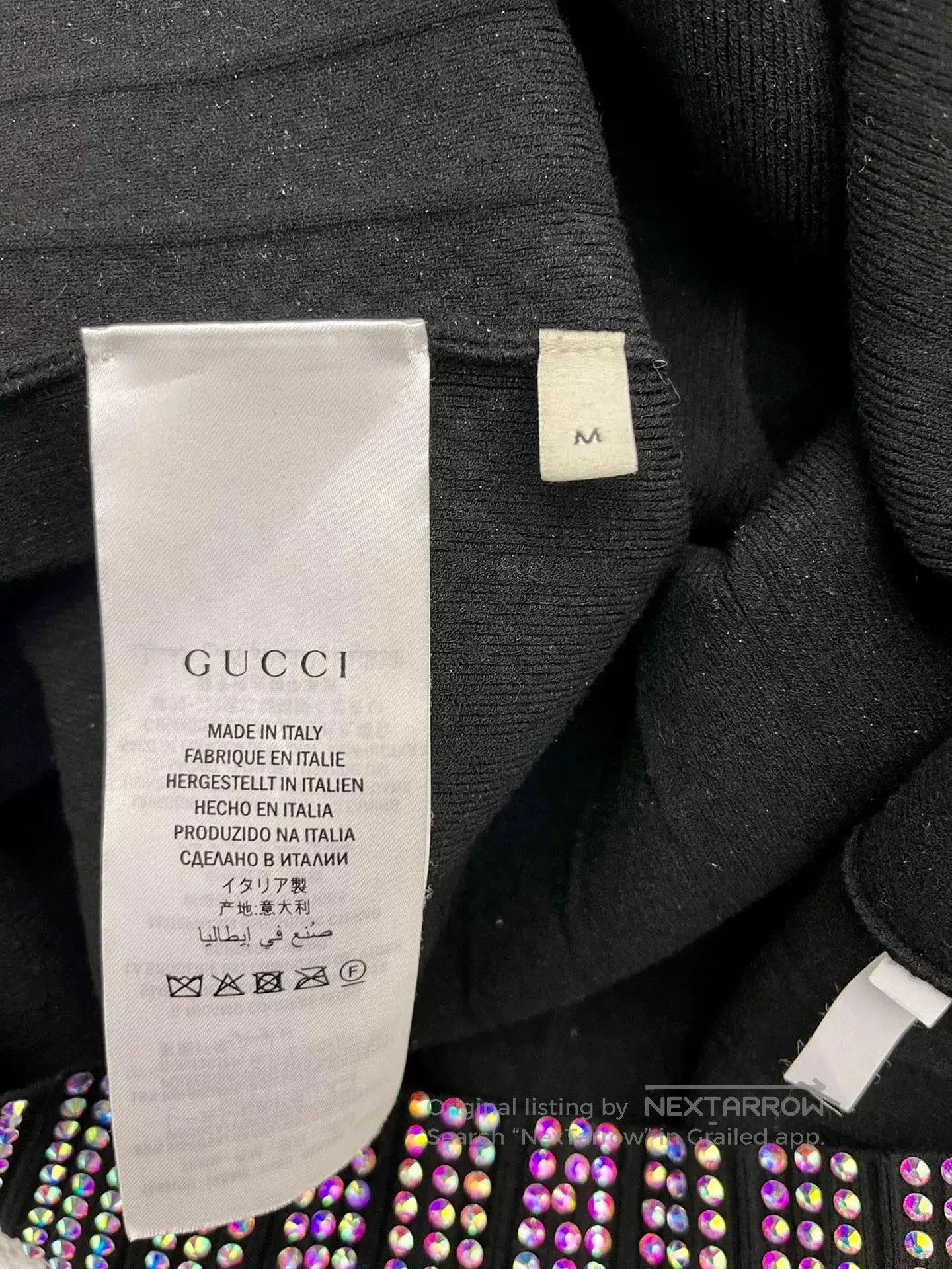 Gucci Gucci Crystal Embellished Black Top. Size M / US 6-8 / IT 42-44 - 7 Thumbnail