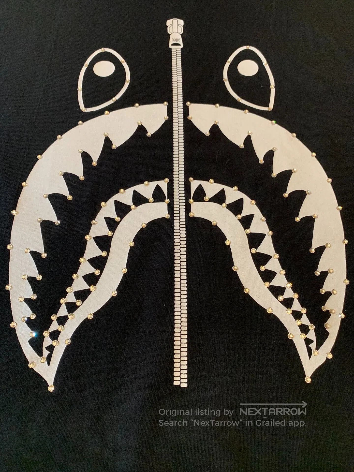 Bape Bape Swarovski Collaboration Shark T. Size US XL / EU 56 / 4 - 2 Thumbnail
