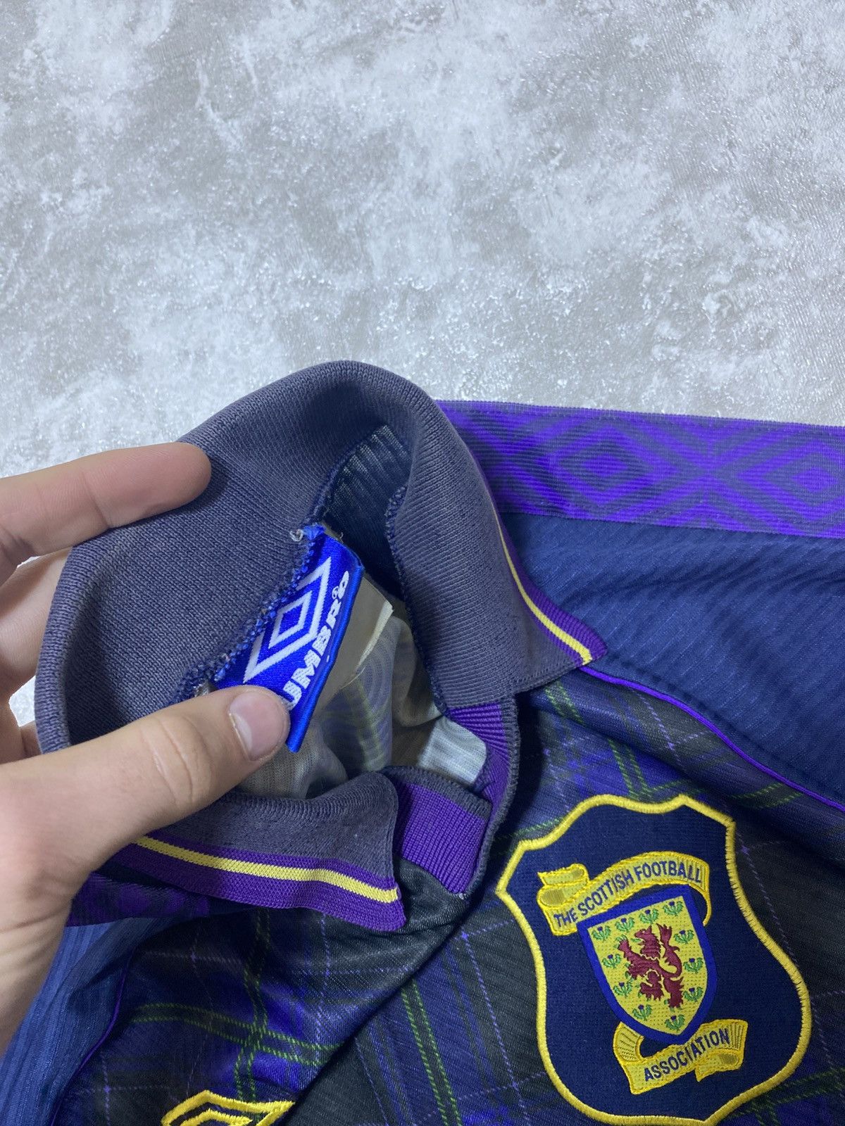 Umbro Vintage 1996 Scotland Away Shirt Umbro Tartan Pattern Rare Size US L / EU 52-54 / 3 - 9 Thumbnail