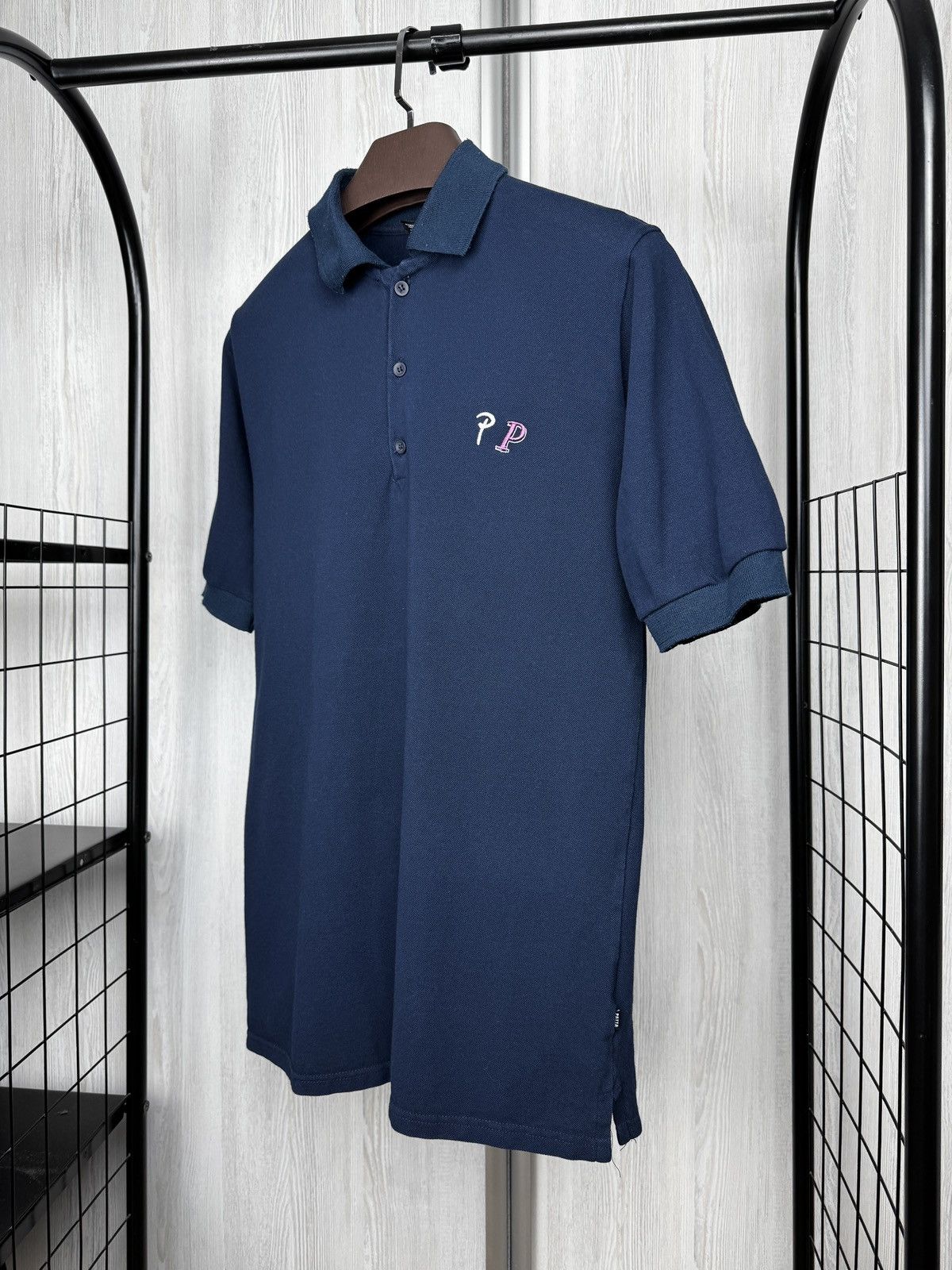 Patta Patta Navy Blue classic double P logo cotton polo tee shirt Size US M / EU 48-50 / 2 - 5 Thumbnail