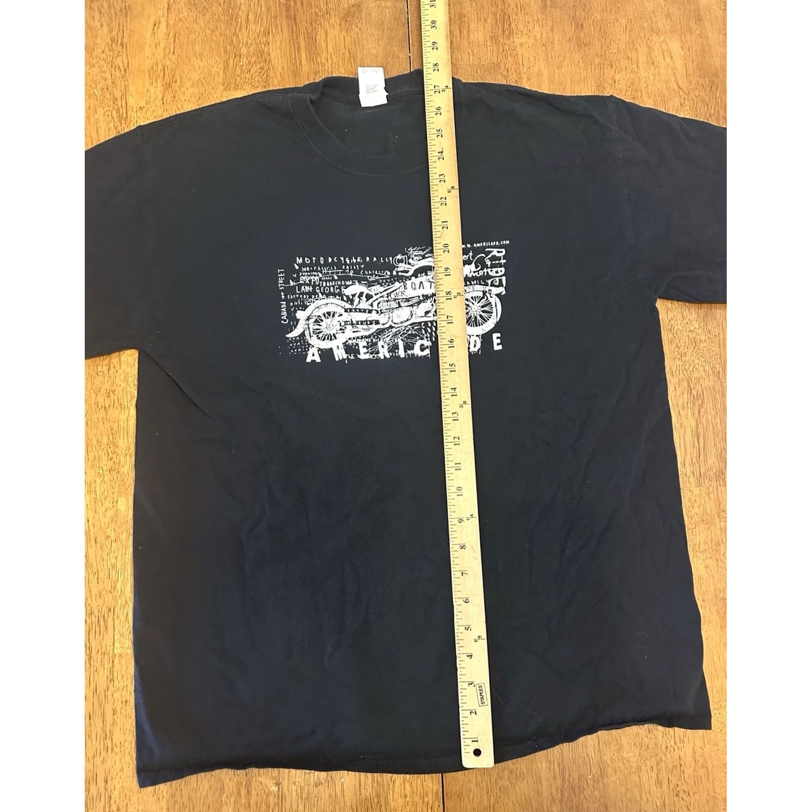 Vintage VINTAGE Americade Motorcycle Rally T Shirt Large Black Men Size US L / EU 52-54 / 3 - 6 Thumbnail
