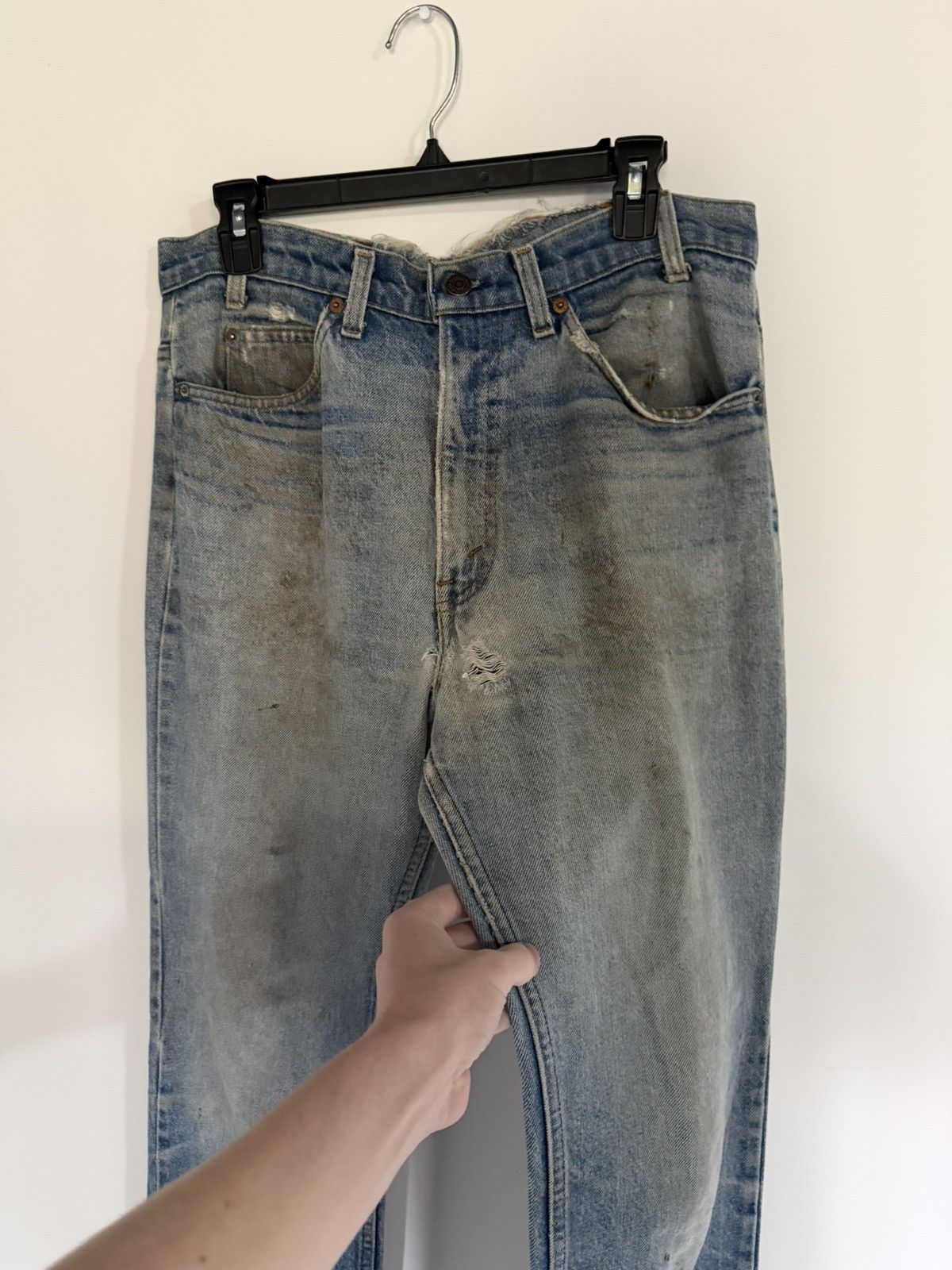 Vintage Thrashed & Repaired Orange Tab Levi’s 517 Size US 32 / EU 48 - 2 Thumbnail
