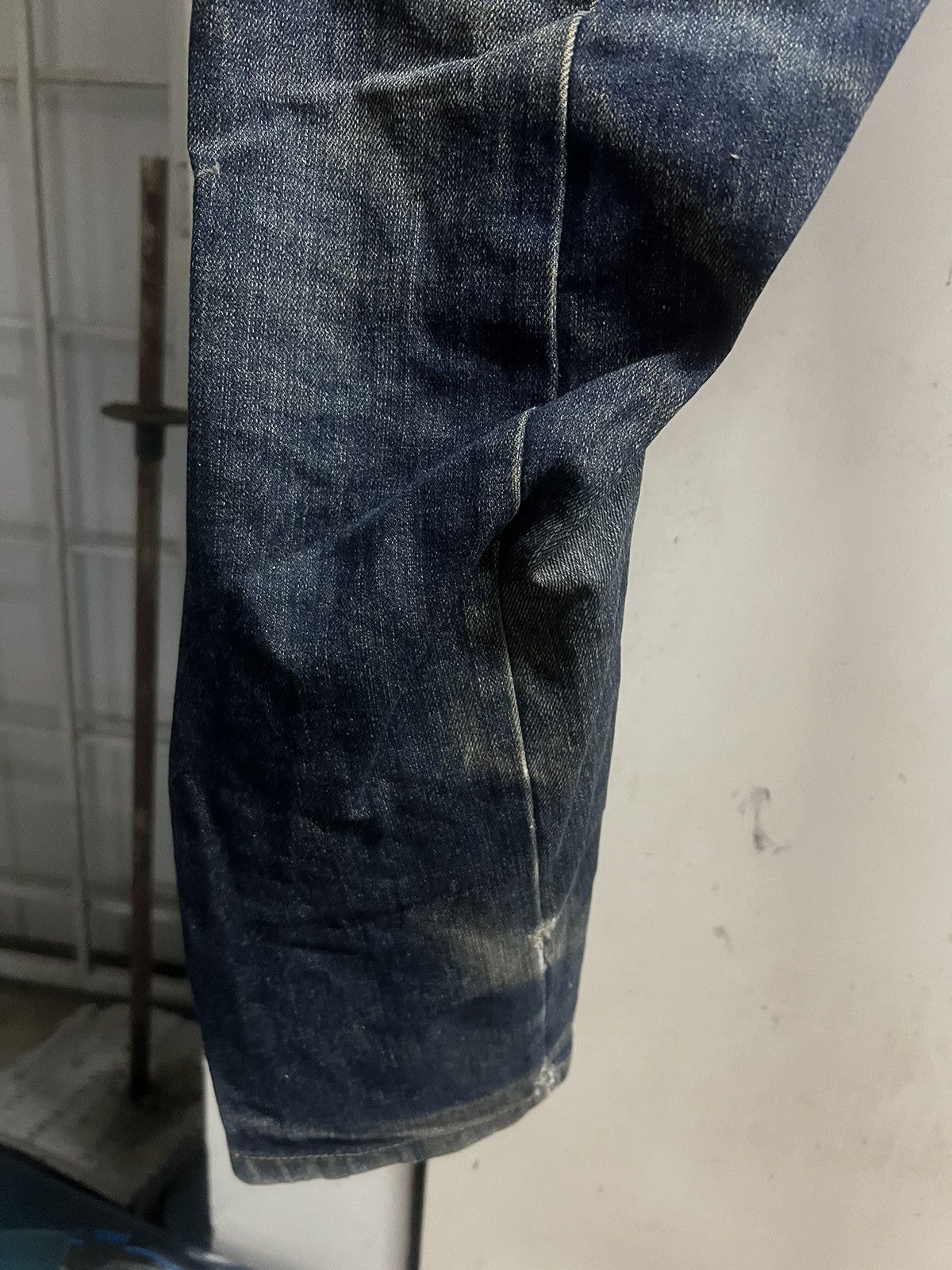 Hysteric Glamour THRASHED DIRTY DOUBLE WAIST BREATHMINT DISTRESSED DENIM PANT Size US 32 / EU 48 - 5 Thumbnail