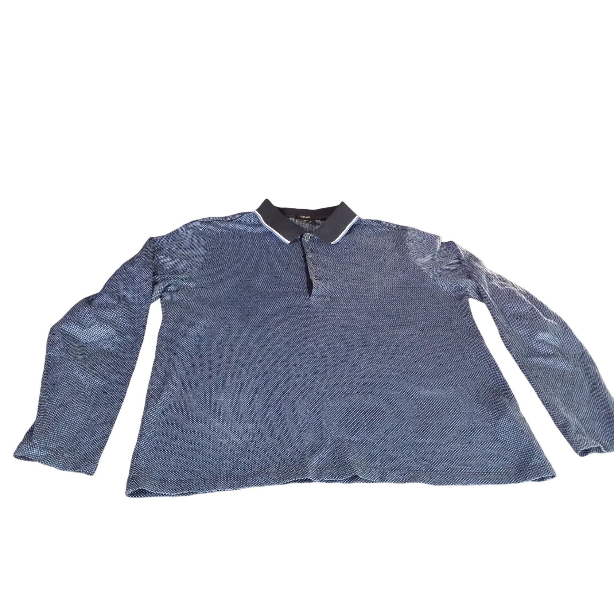 Hugo Boss Hugo Boss Polo Men Sz M Blue Long Sleeve Chevron Designer Wo Size US M / EU 48-50 / 2 - 1 Thumbnail