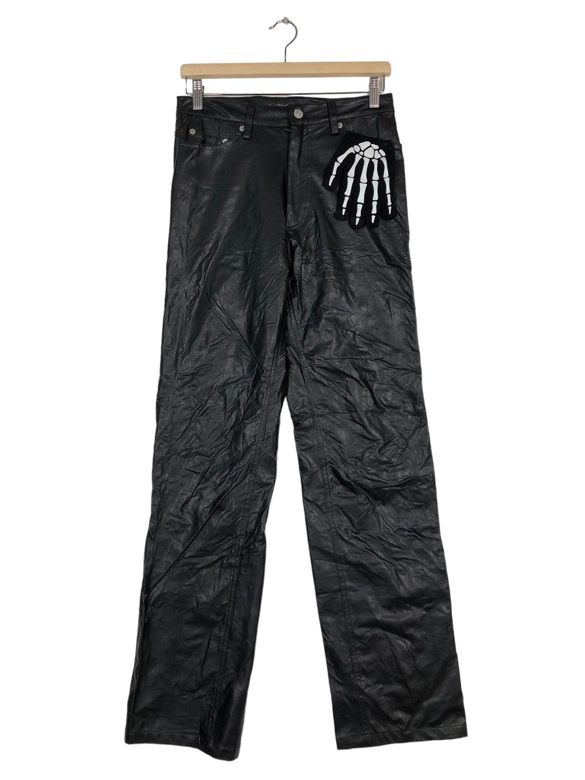 🔥90s Cigar Branch Genuine Leather Pants Issey Miyake Racing
