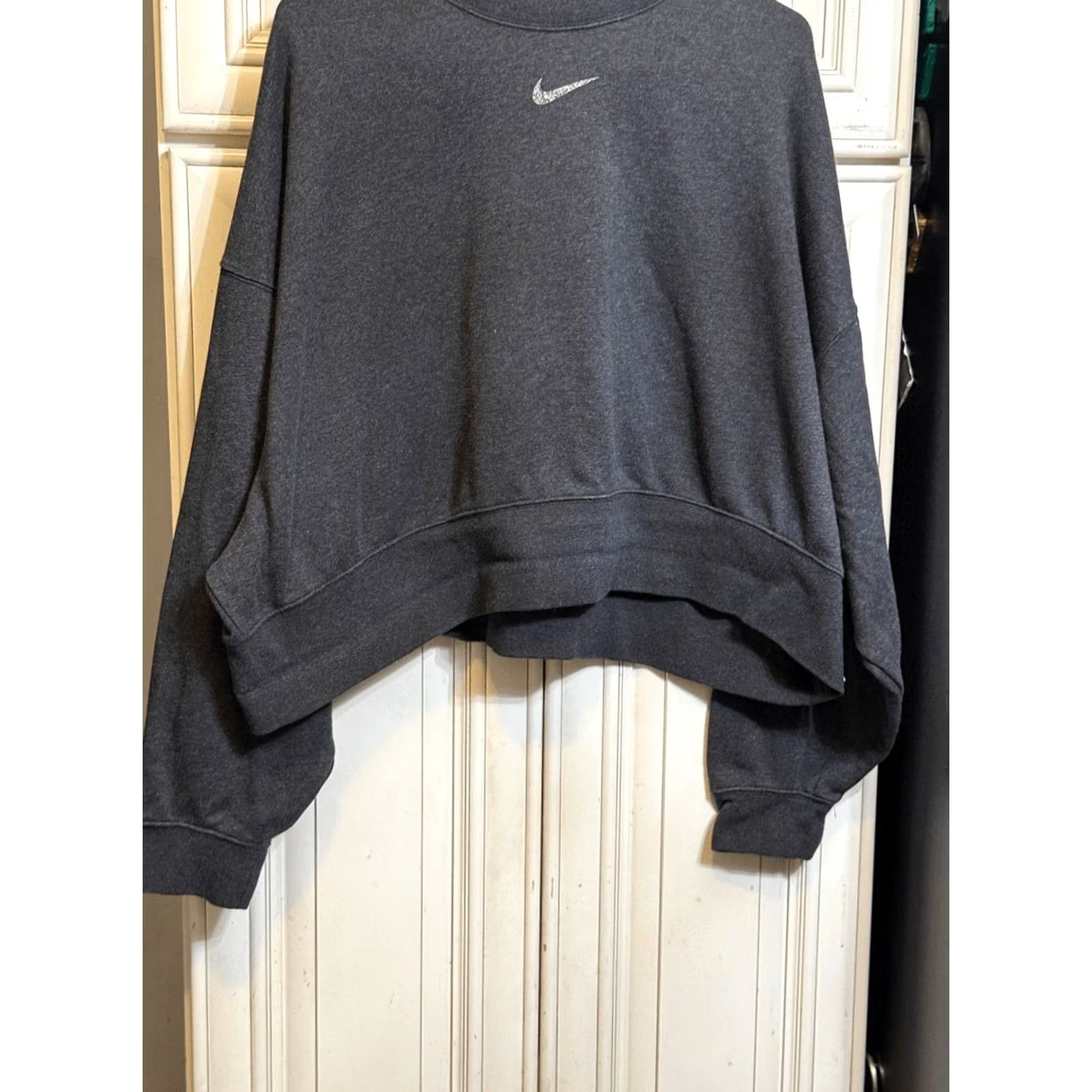Nike Nike Women's Essentials Heather Crew Neck Pullover Sweatshirt Dark Gray Medium Size M / US 6-8 / IT 42-44 - 3 Thumbnail