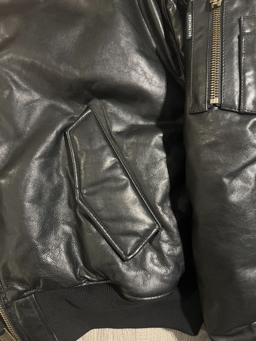 Balenciaga Balenciaga leather bomber jacket Size US M / EU 48-50 / 2 - 4 Thumbnail