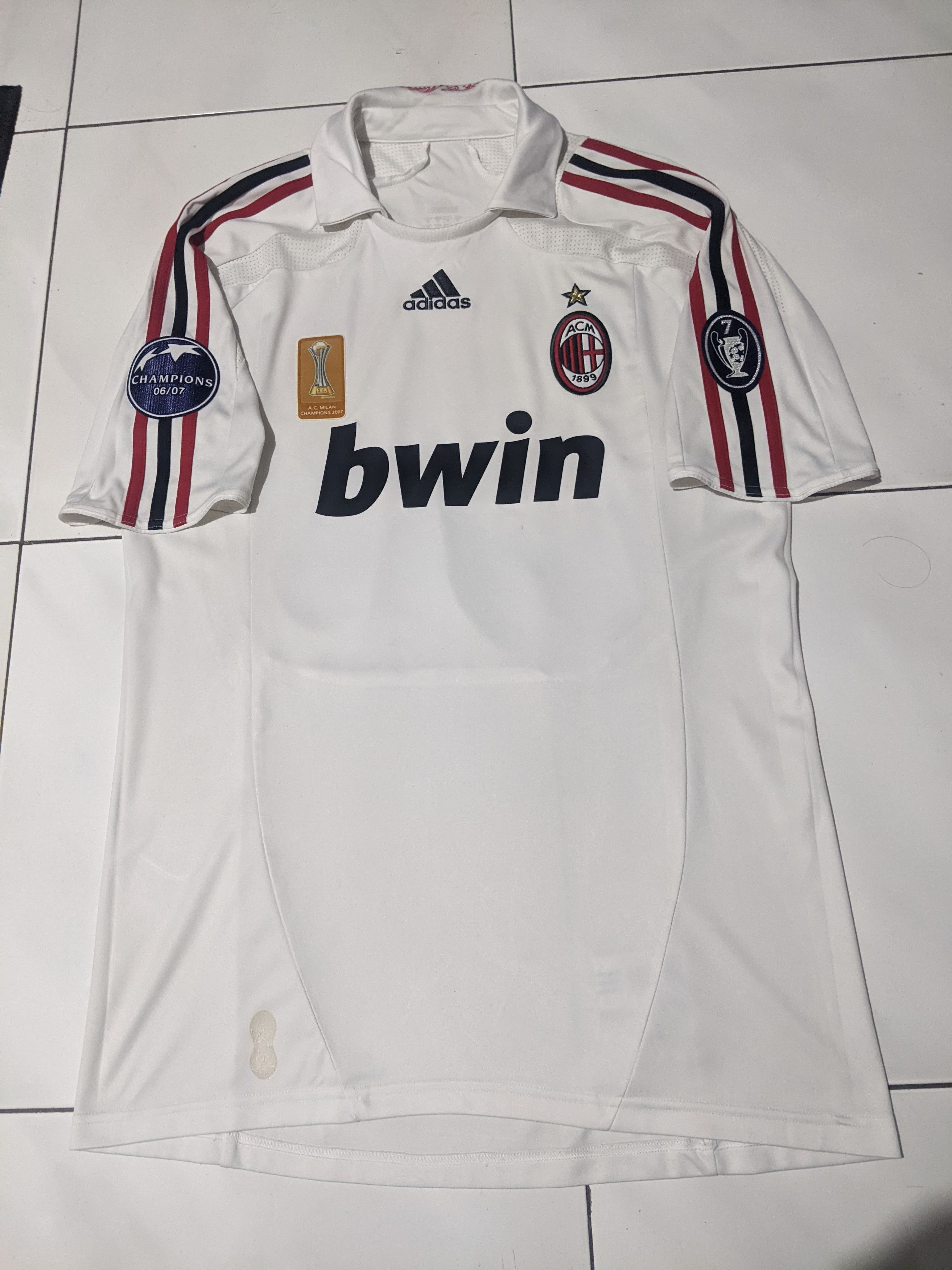 Adidas AC Milan 2007 away Jersey Kaka football shirt Size US M / EU 48-50 / 2 - 1 Thumbnail