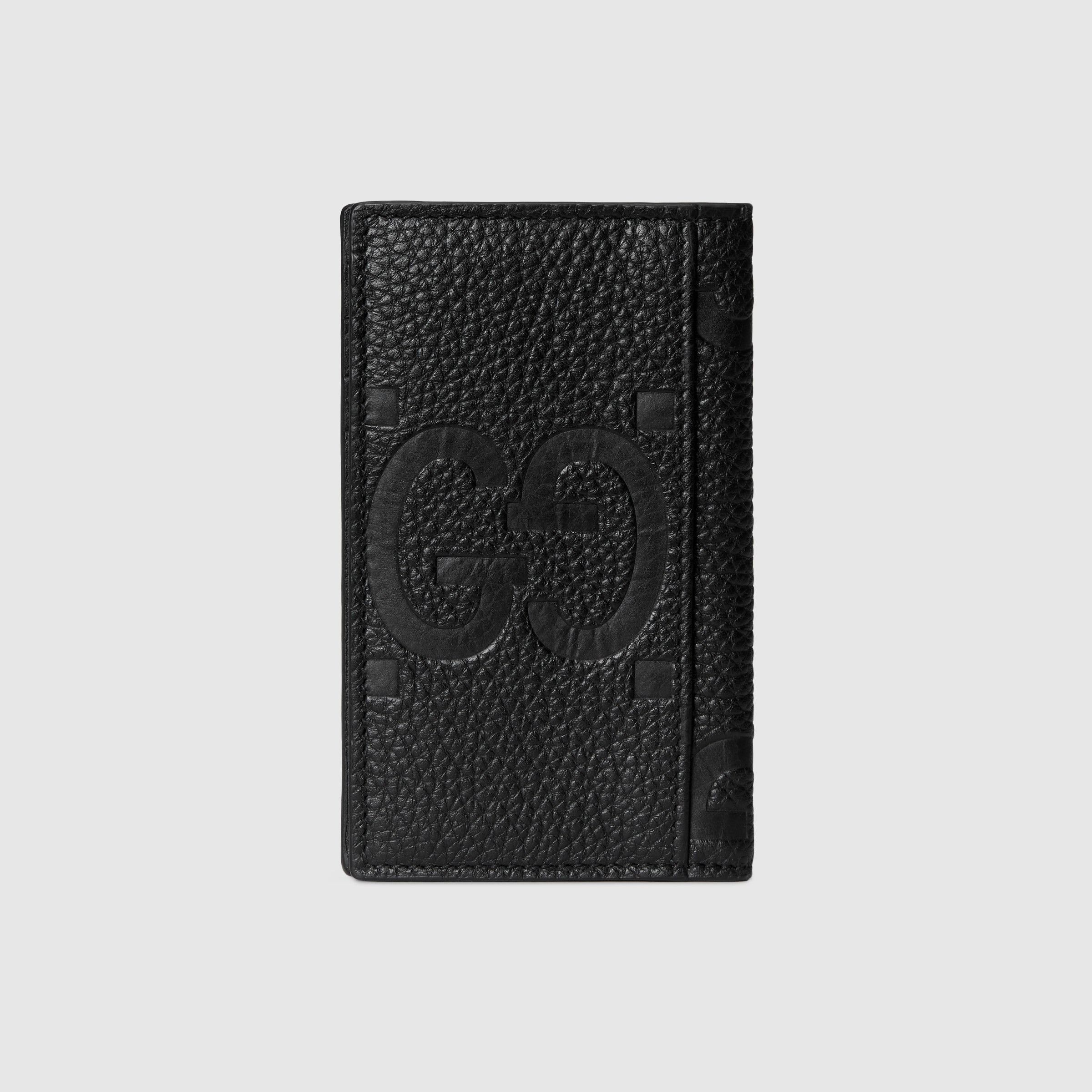 Gucci oc11z1225 Size: OS / Jumbo GG Card Case in Black Size ONE SIZE - 4 Thumbnail