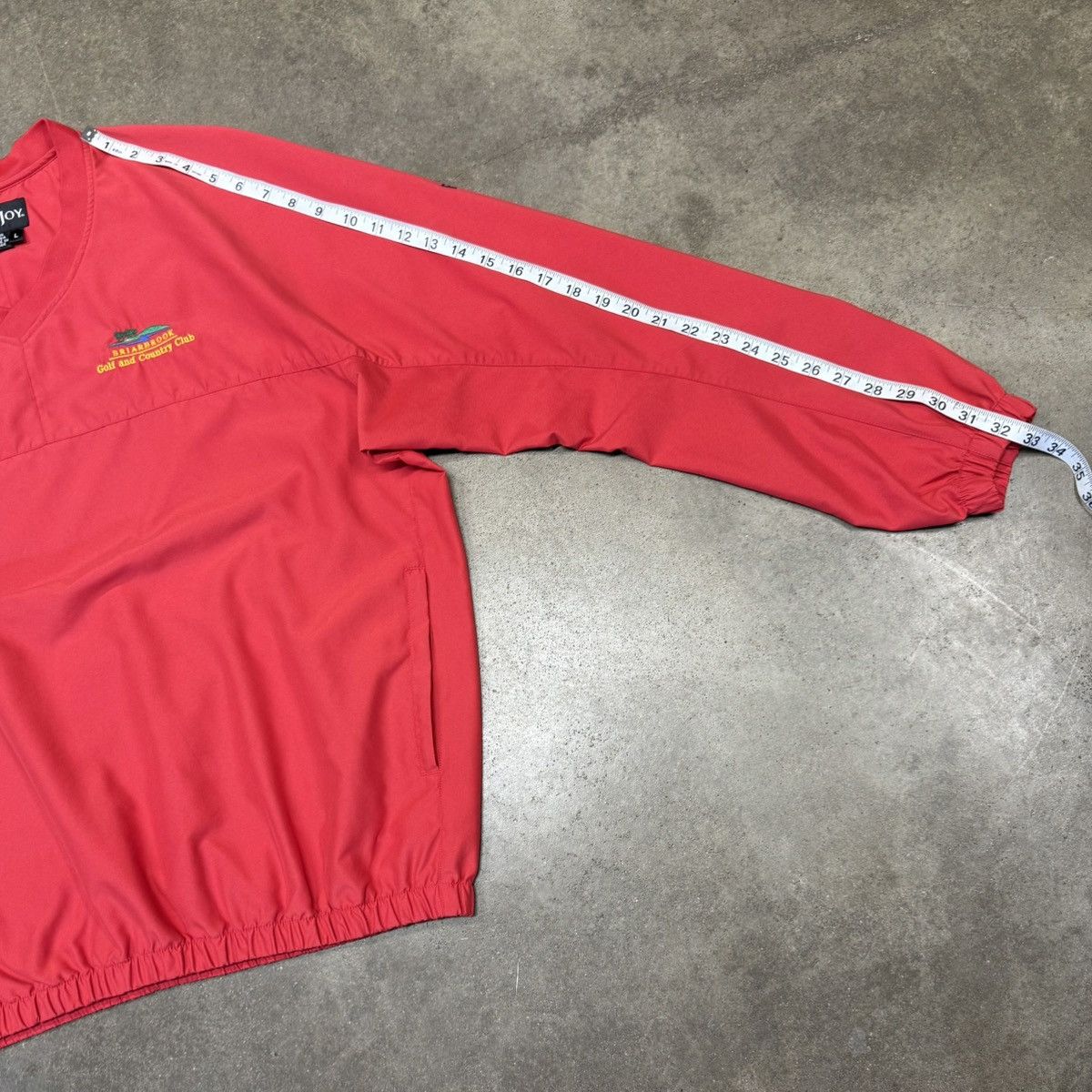 Footjoy Vintage FootJoy Red Golf Windbreaker Pullover V-Neck Size US L / EU 52-54 / 3 - 7 Thumbnail