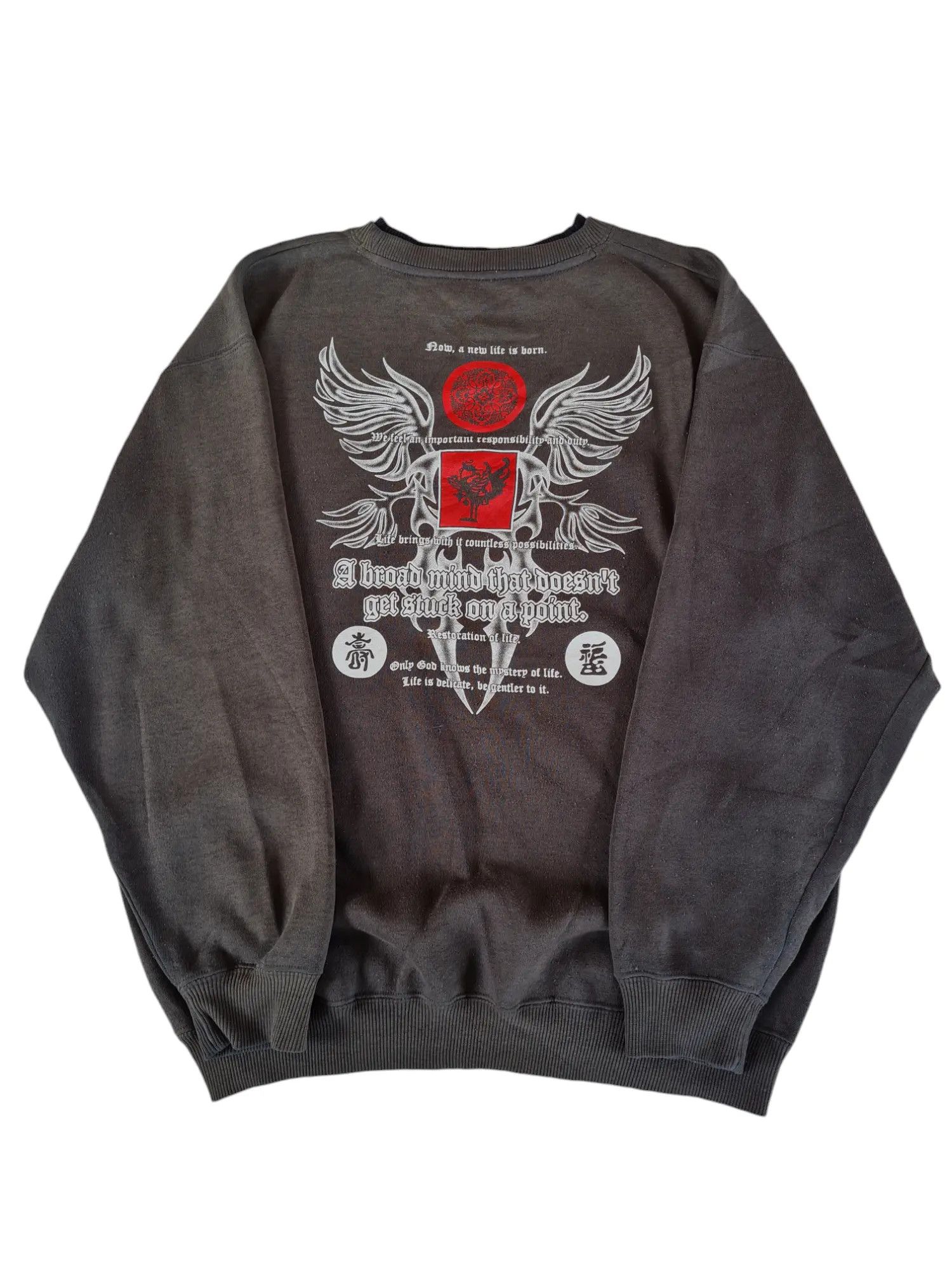 Other Vintage Japanese Brand Sweatshirt Wings Printed Size US L / EU 52-54 / 3 - 1 Thumbnail