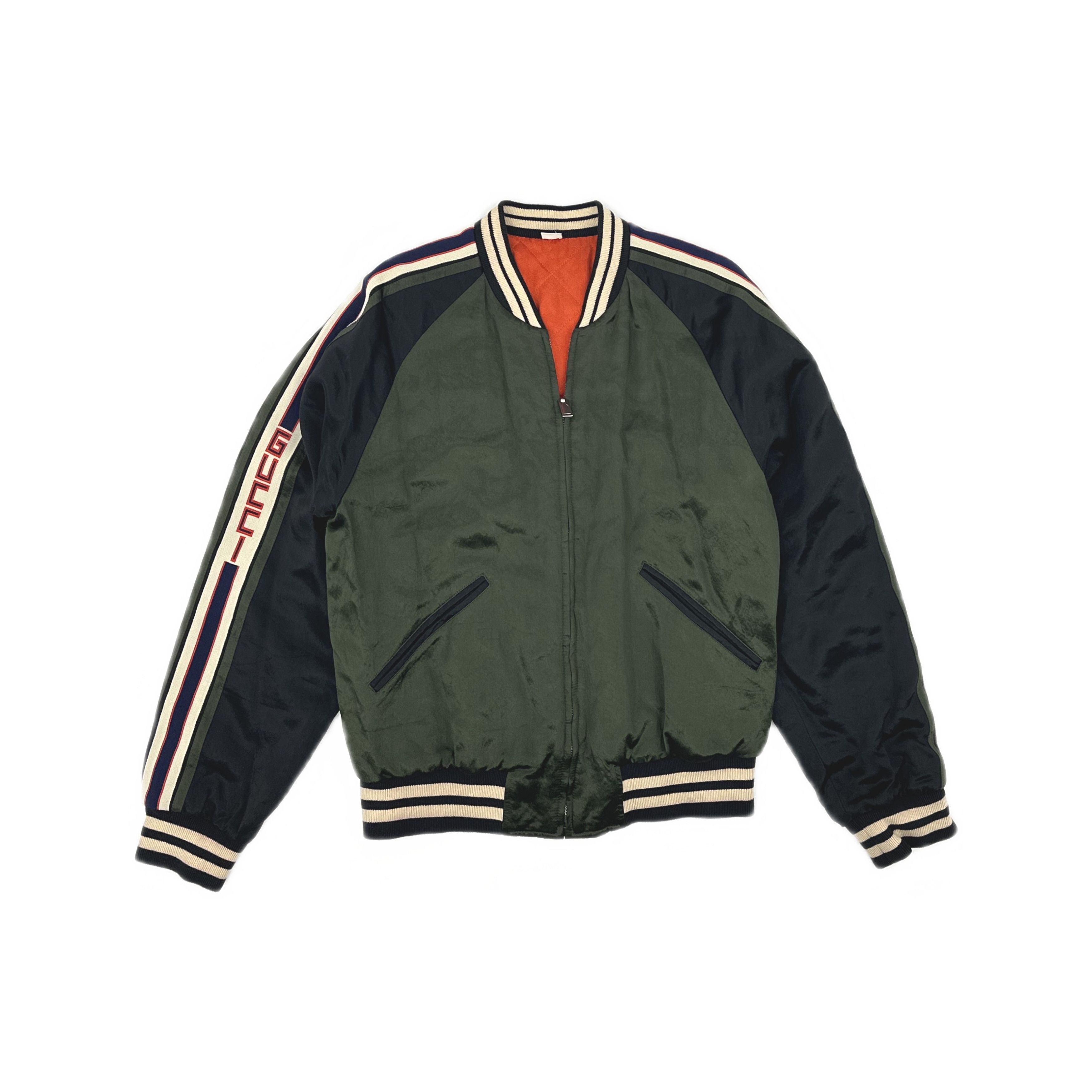Gucci Gucci Stripe Logo Bomber Jacket Size 50 Size US M / EU 48-50 / 2 - 1 Thumbnail