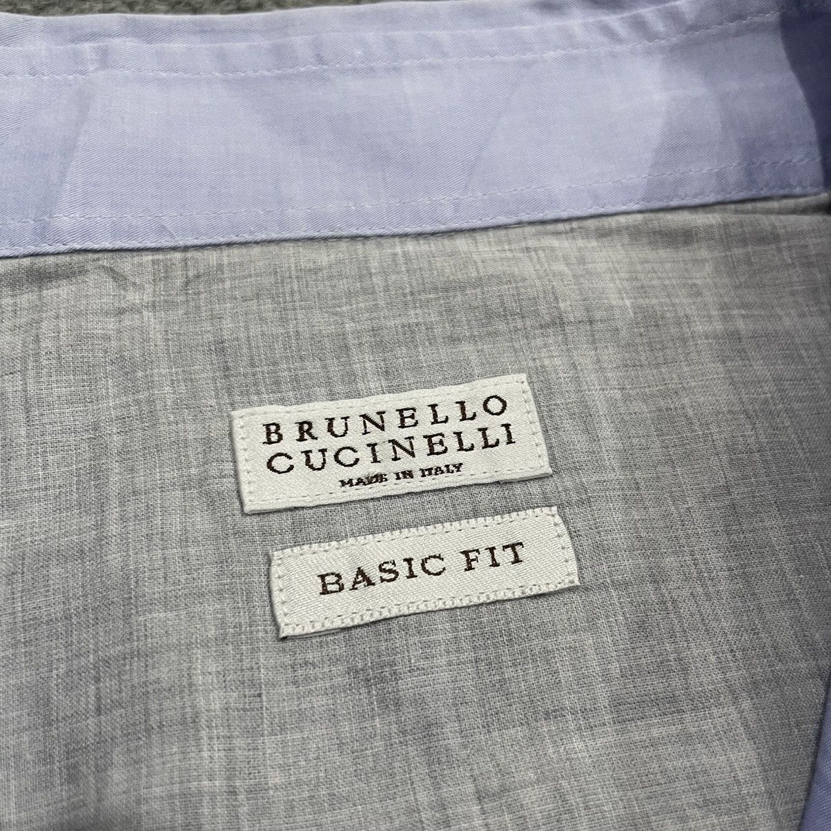 Brunello Cucinelli Brunello Cucinelli Button Up Basic Shirt Workwear Size US XXL / EU 58 / 5 - 4 Thumbnail