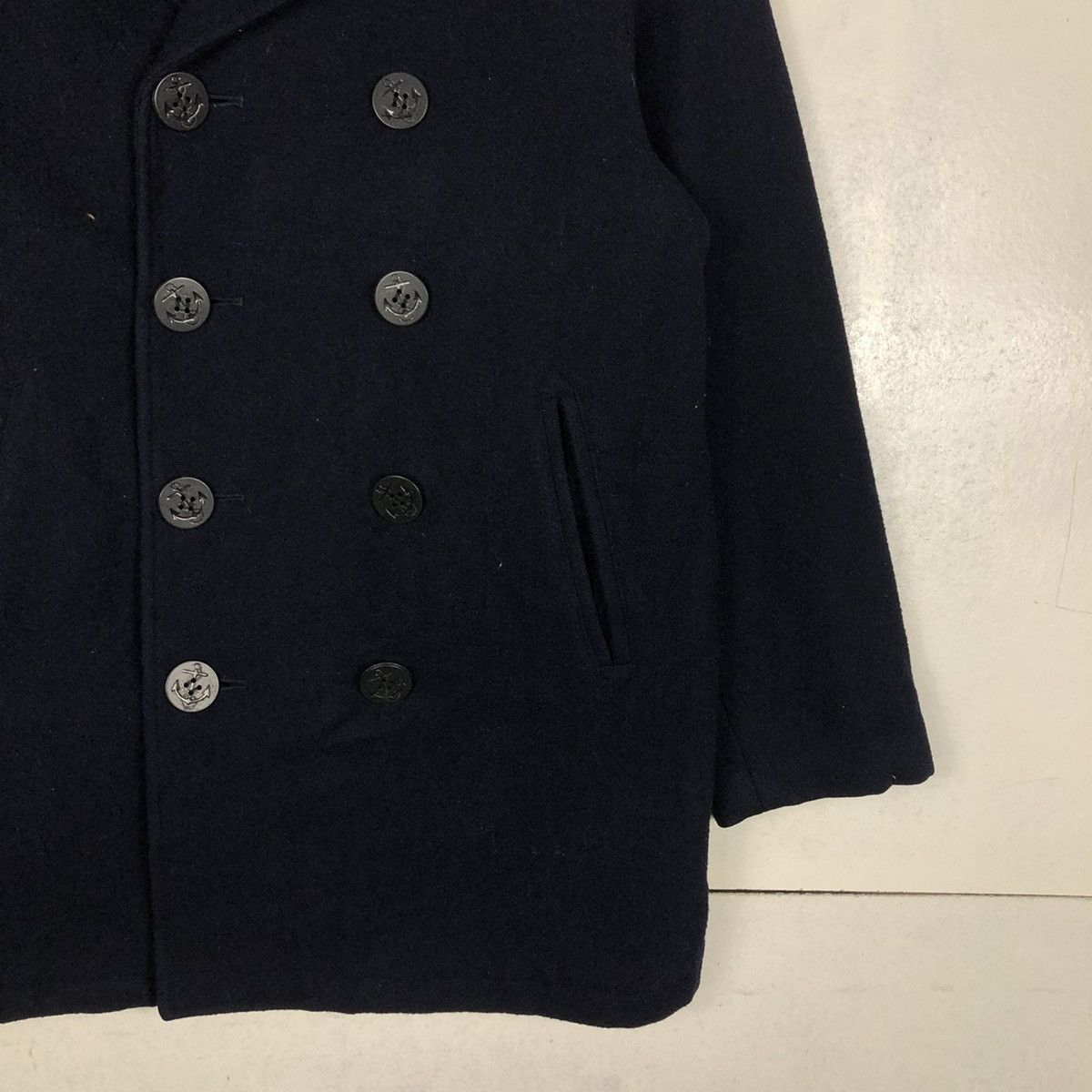 Edwin 📌VINTAGE WOOL BIKER JACKEG EDWIN COMPANY DOUBLE COLLAR Size US L / EU 52-54 / 3 - 7 Thumbnail